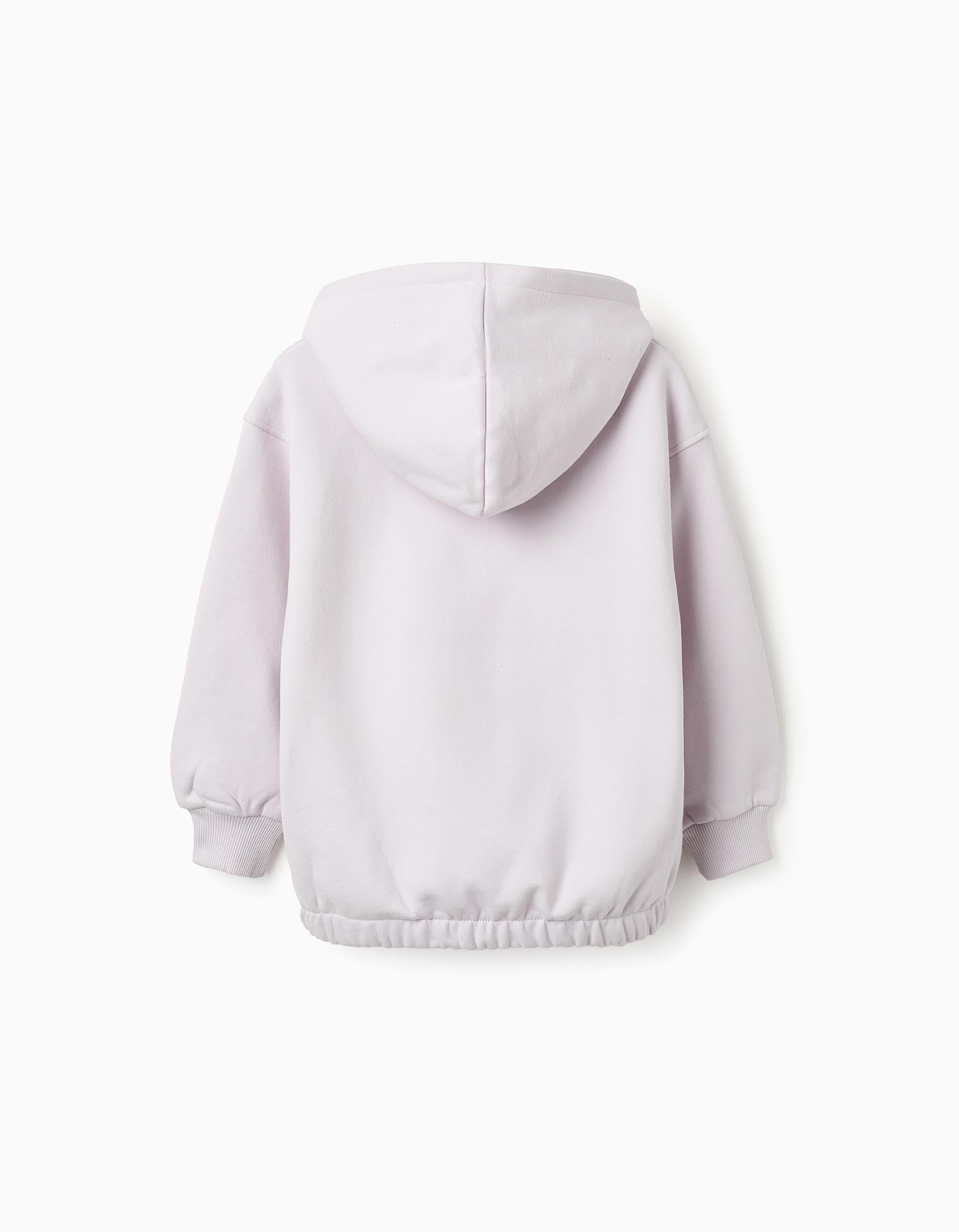 Sudadera de Algodón con Capucha para Niña 'Lovely', Lila