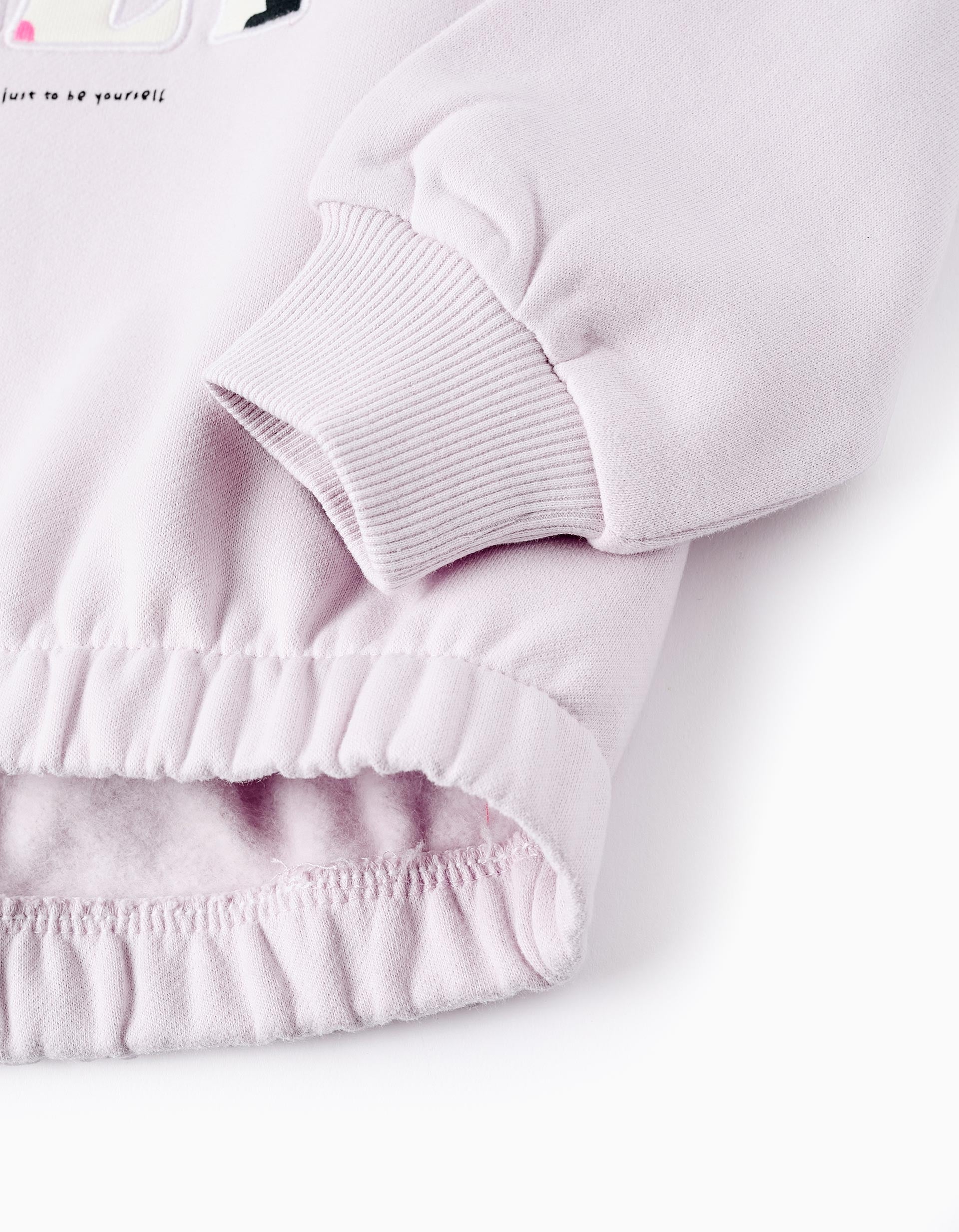 Sudadera de Algodón con Capucha para Niña 'Lovely', Lila