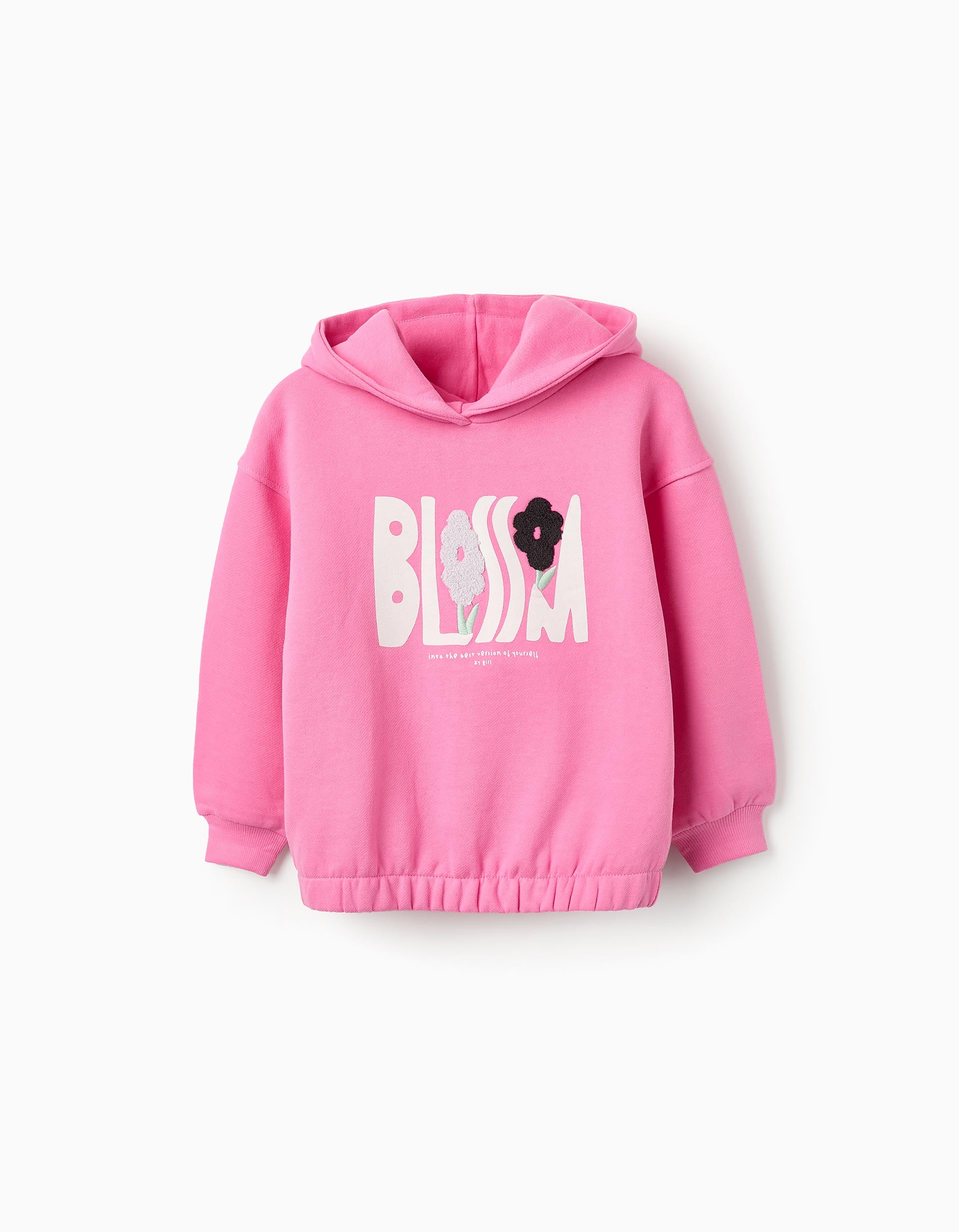 Sweat de Algodão com Capuz para Menina 'Blossom', Rosa