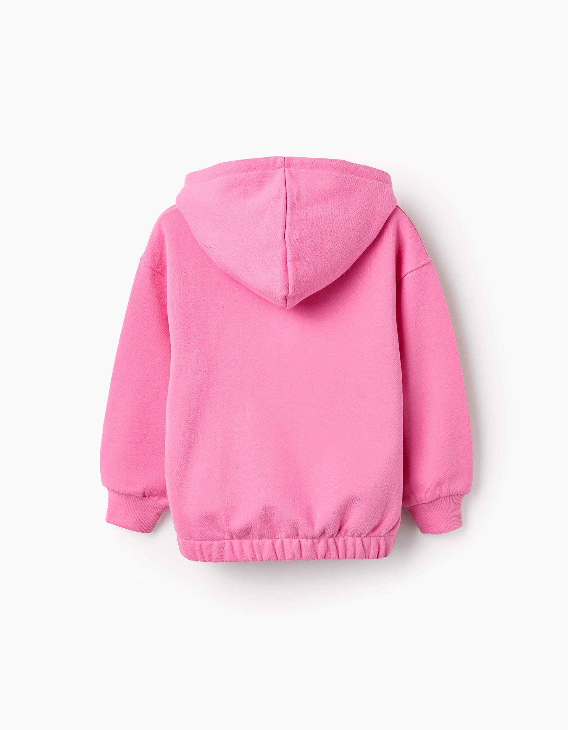 Cotton Hooded Sweatshirt for Girls 'Blossom', Pink