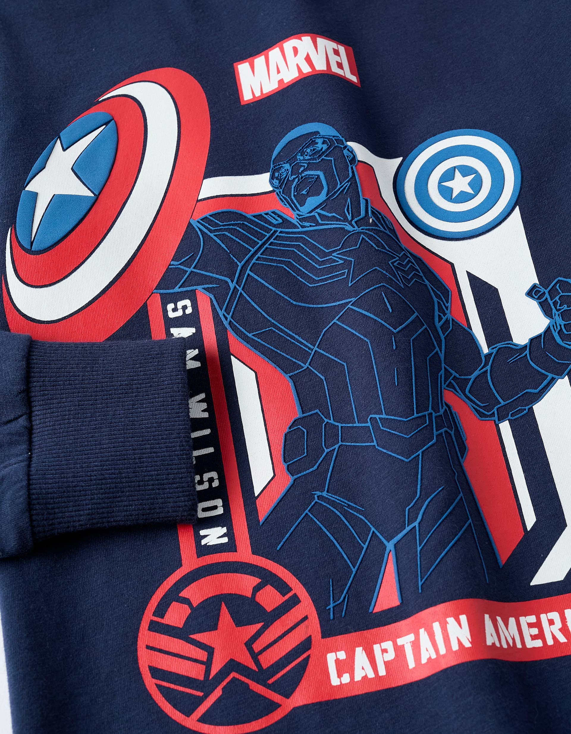 Long-sleeved T-shirt for Boys 'Captain America', Dark Blue