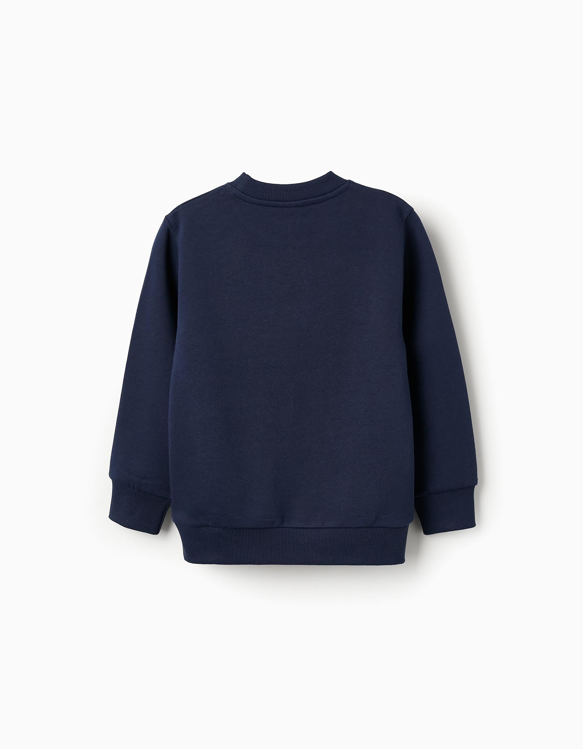 Sudadera de Algodón para Niño 'Capitán América', Azul Oscuro