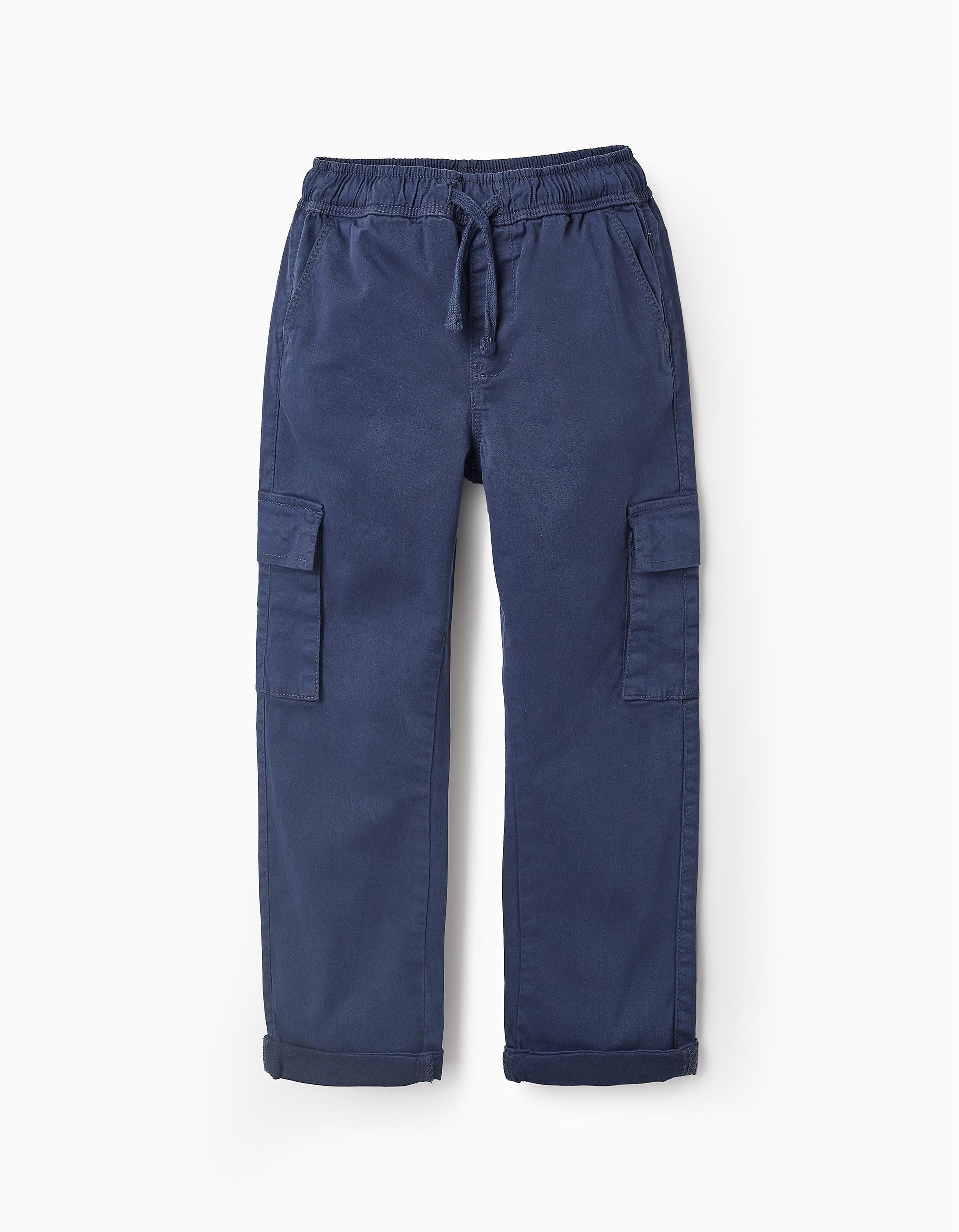 Pantalón Cargo para Niño 'Slim Fit', Azul Oscuro