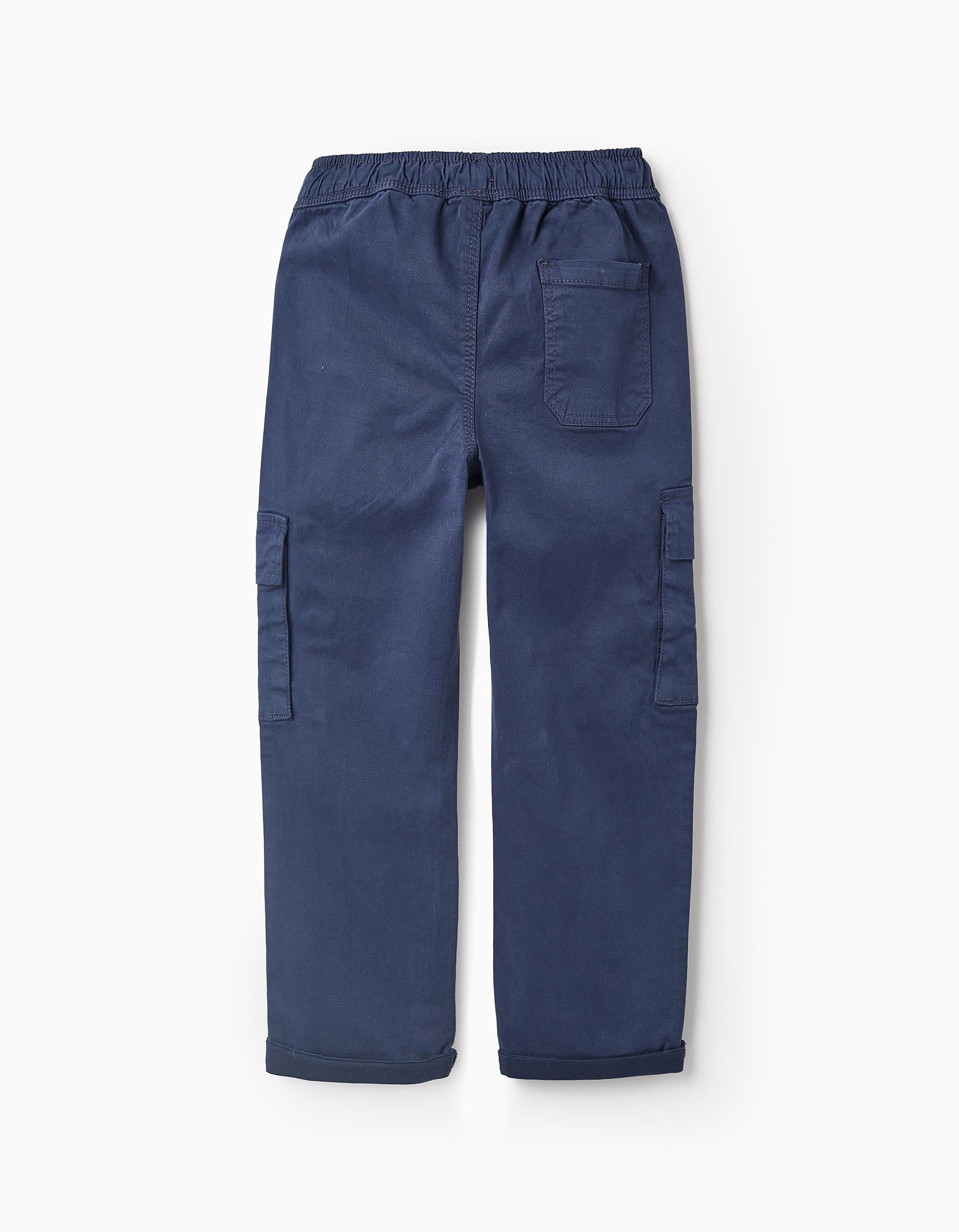 Pantalón Cargo para Niño 'Slim Fit', Azul Oscuro