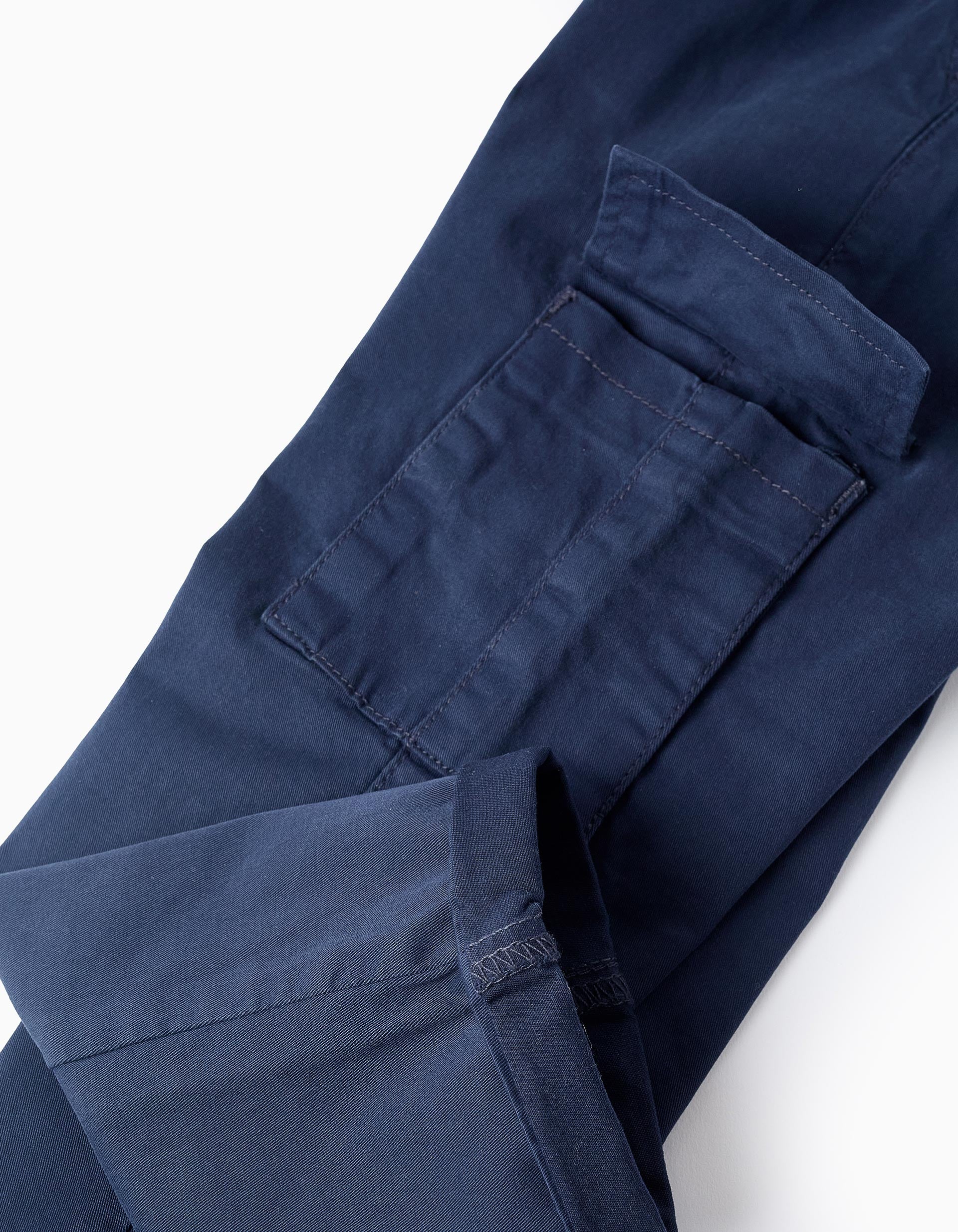 Pantalón Cargo para Niño 'Slim Fit', Azul Oscuro