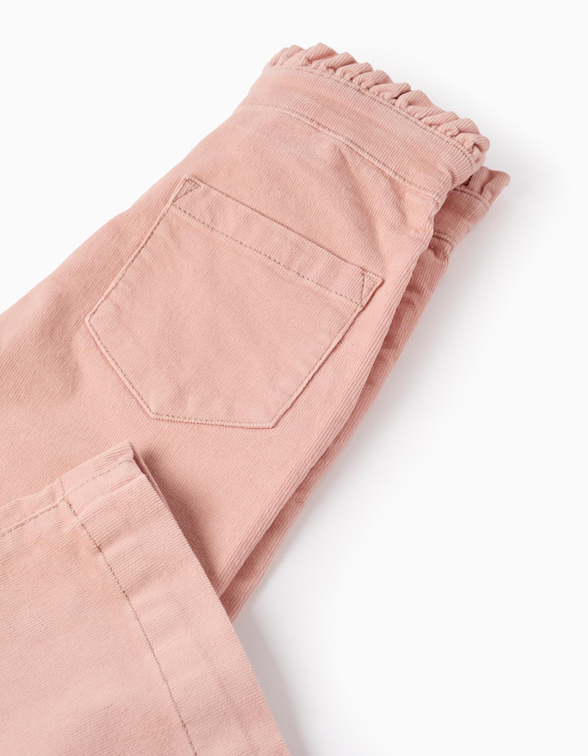 Calças de Bombazine para Menina 'Wide Leg', Rosa