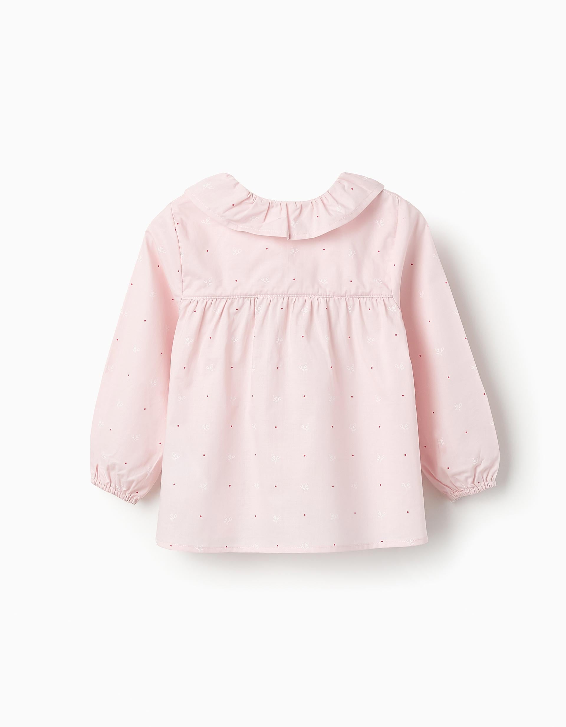 Blouse Florale en Coton pour Bébé Fille, Rose