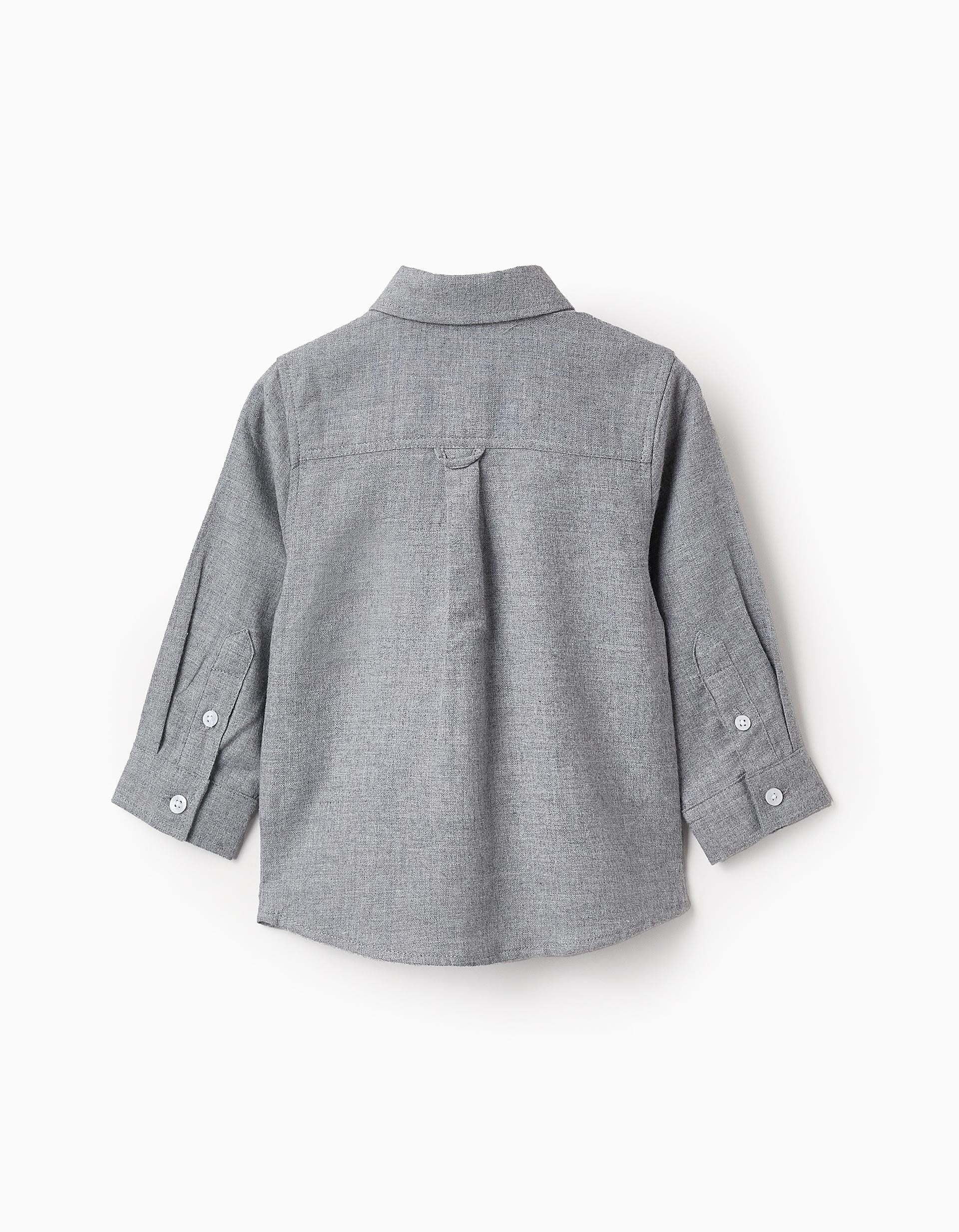 Camisa de Algodón para Bebé Niño, Gris