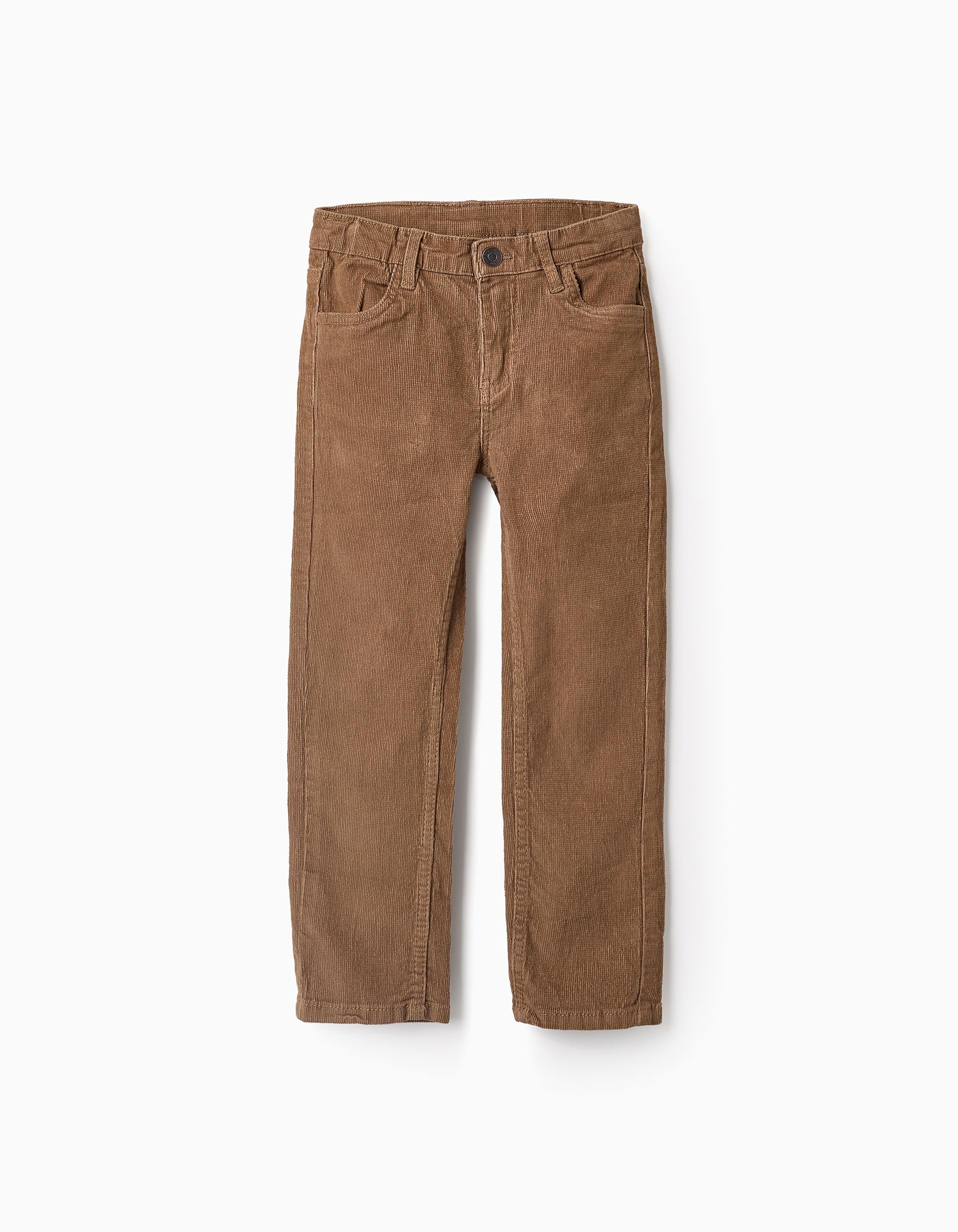 Pantalon en Velours Côtelé pour Garçon 'Slim', Camel