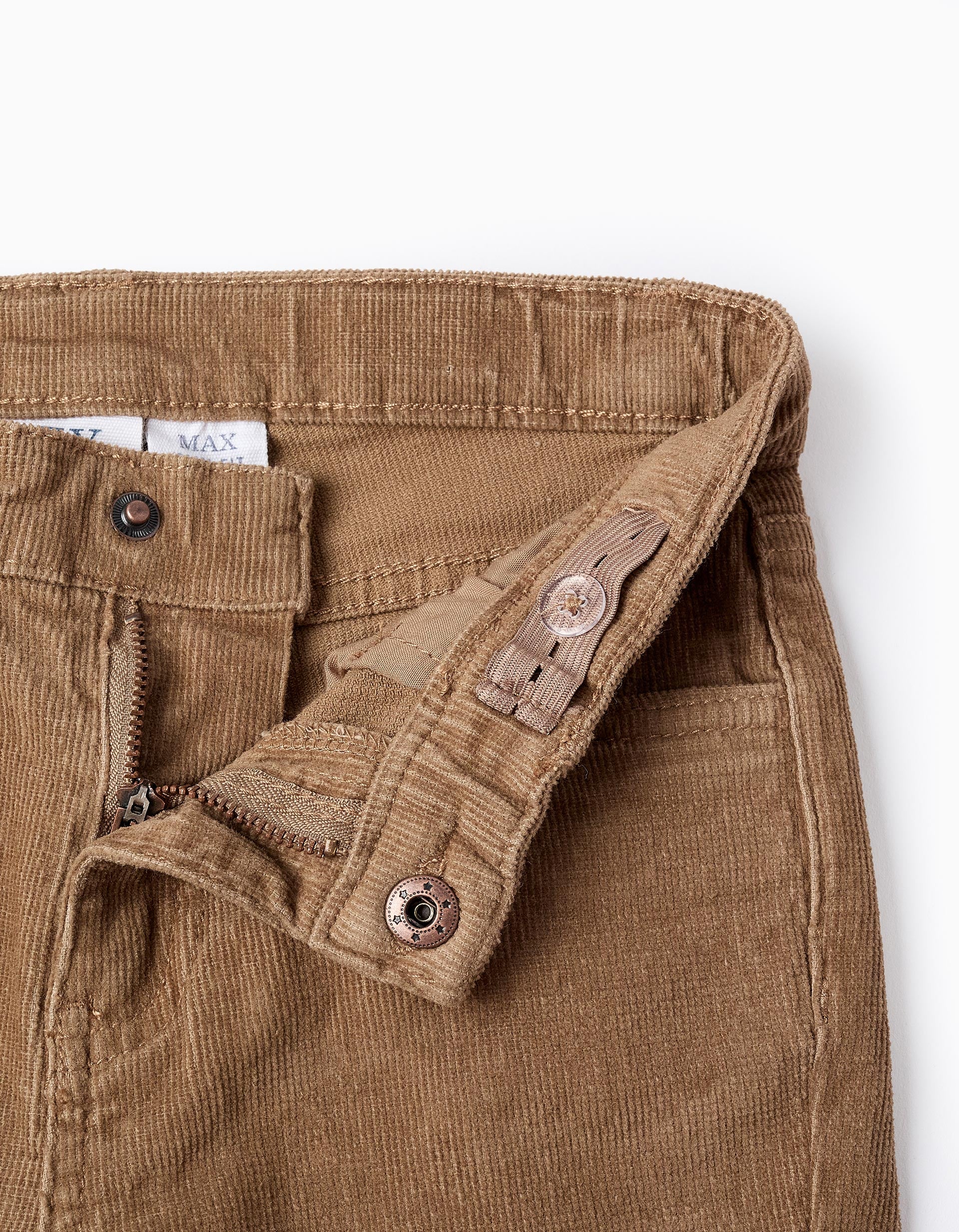 Pantalon en Velours Côtelé pour Garçon 'Slim', Camel