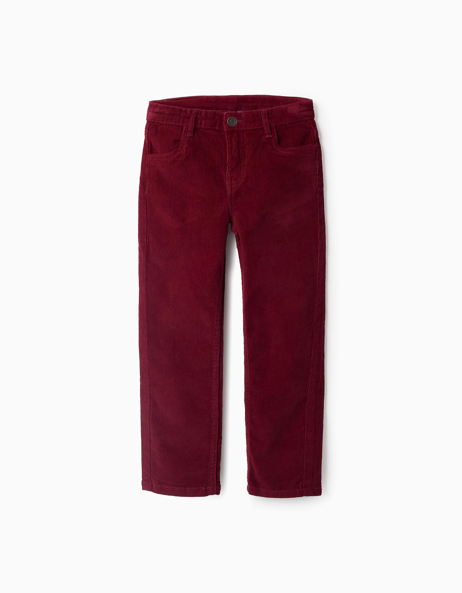 Corduroy Trousers for Boys 'Slim', Burgundy