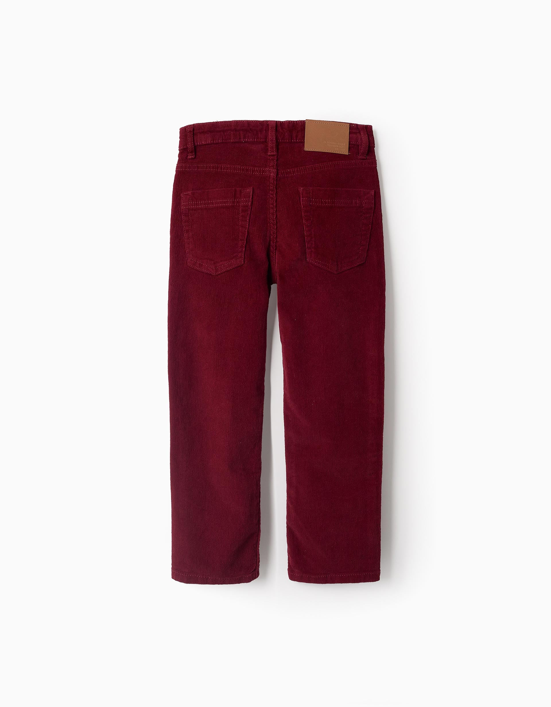 Corduroy Trousers for Boys 'Slim', Burgundy