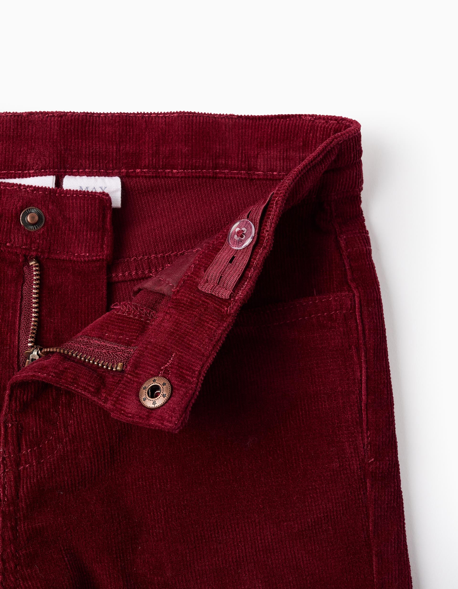 Corduroy Trousers for Boys 'Slim', Burgundy