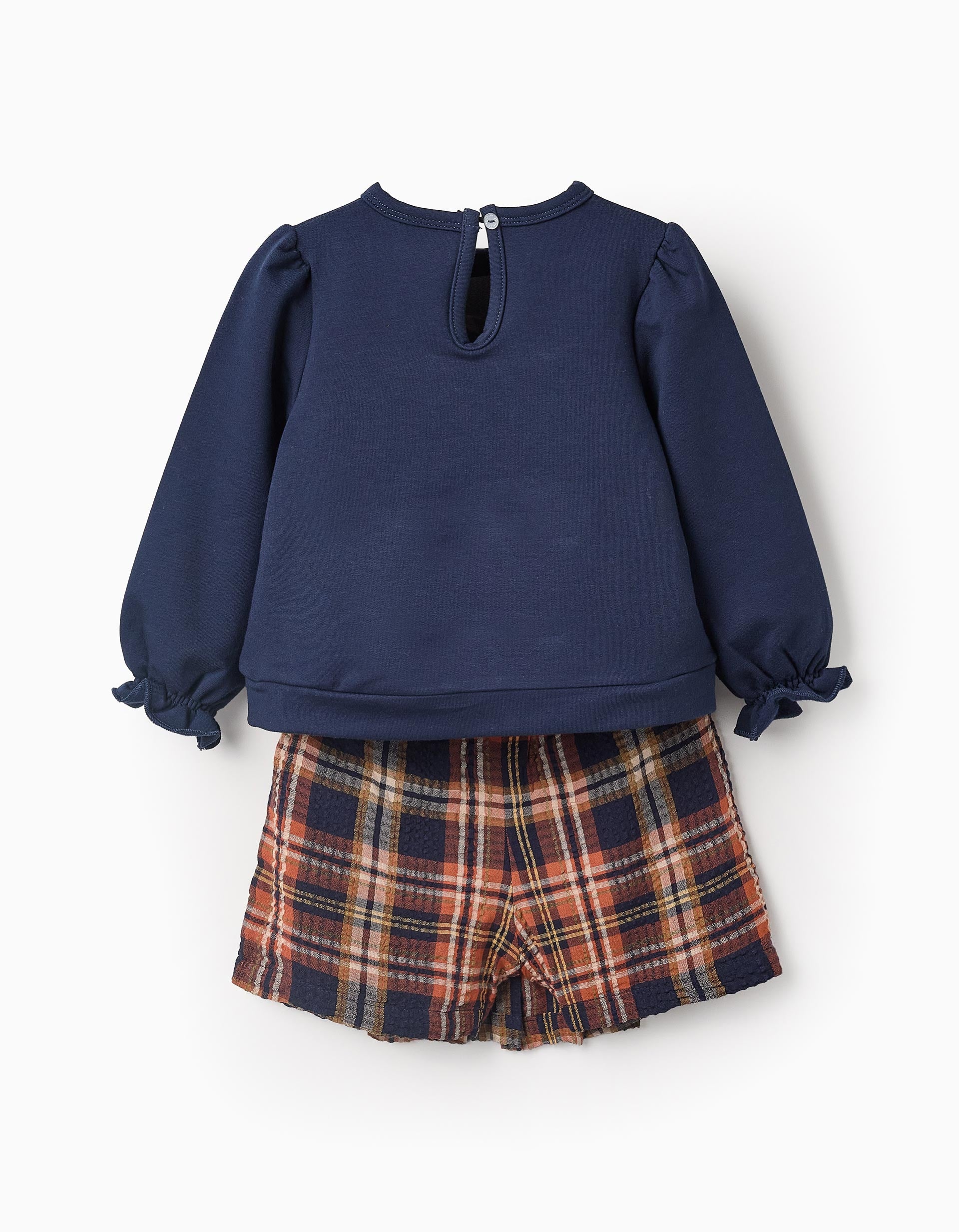 Sweatshirt + Bloomers for Baby Girls 'B&S', Blue/Orange