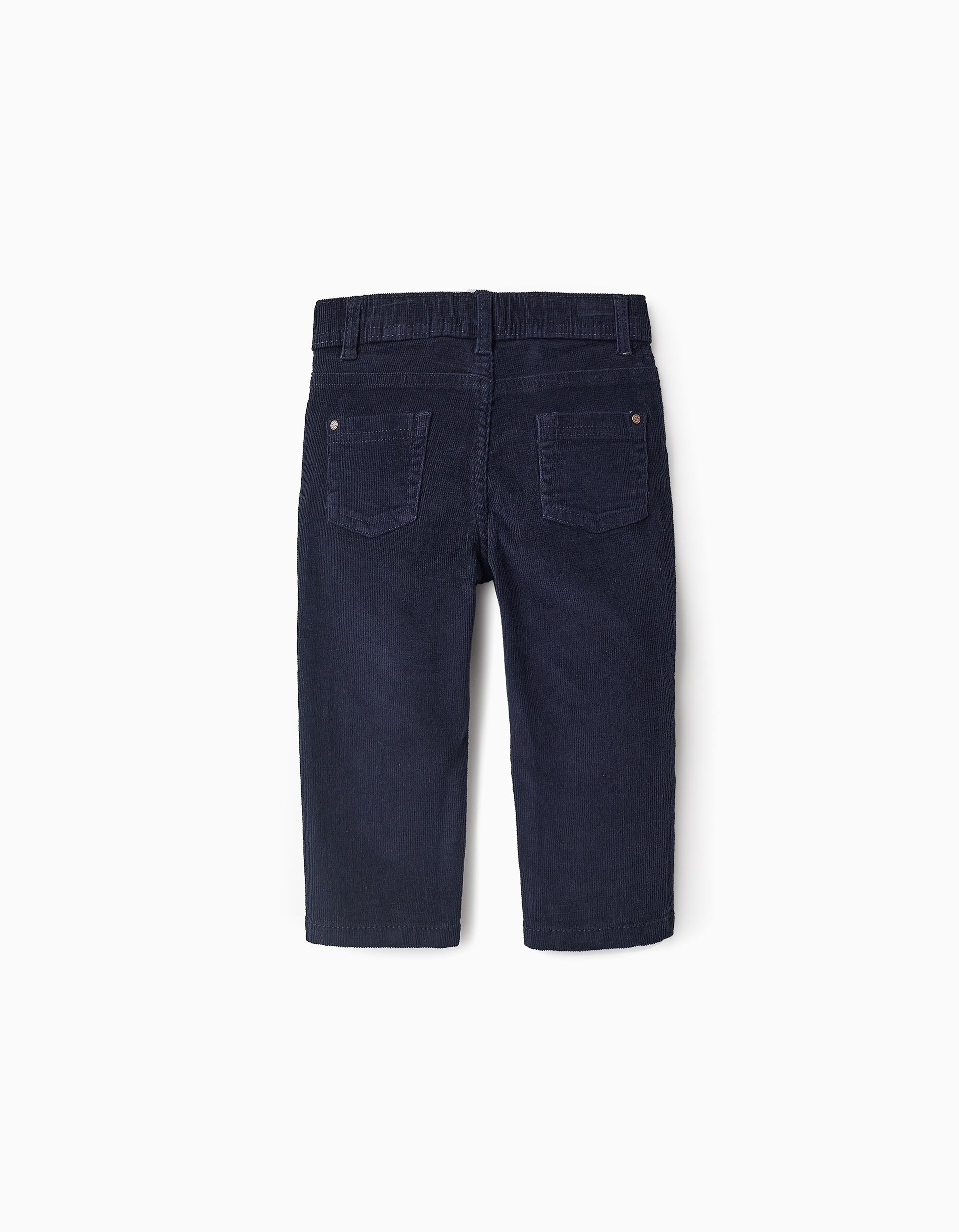 Pantalon en Velours Côtelé pour Bébé Garçon, Bleu foncé