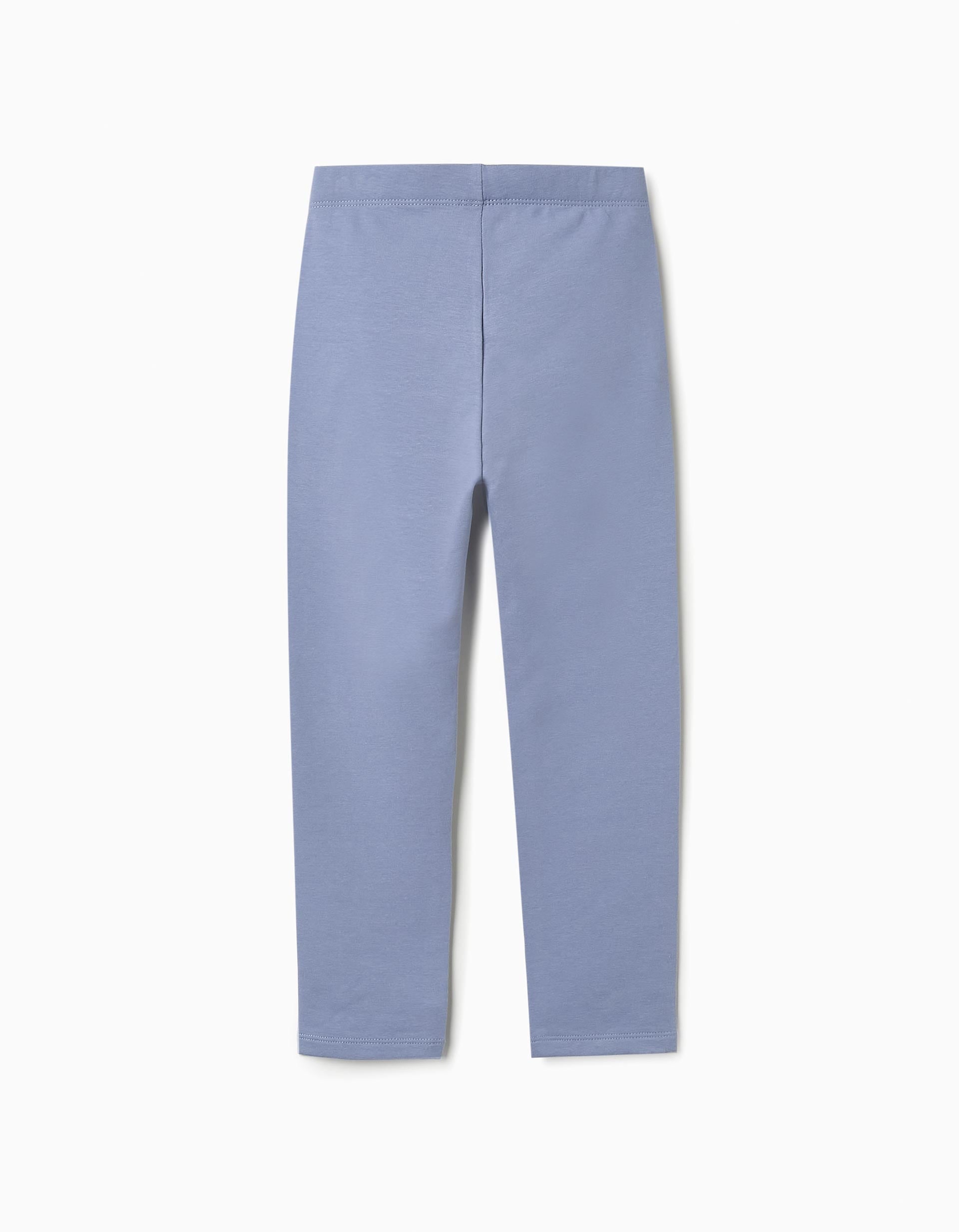 Legging Gratté pour Fille, Bleu