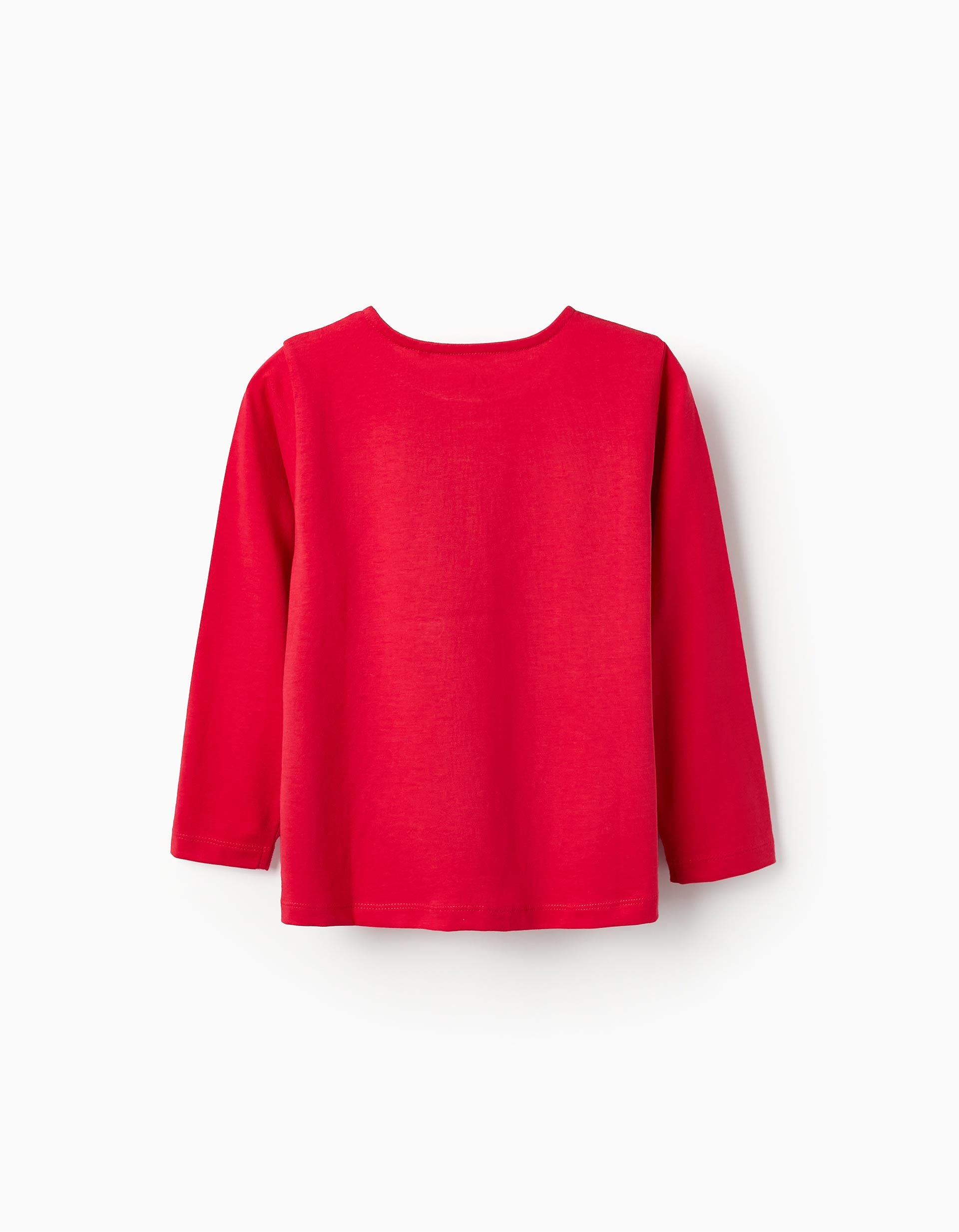 Long Sleeve T-shirt for Girls '1 2 3', Red