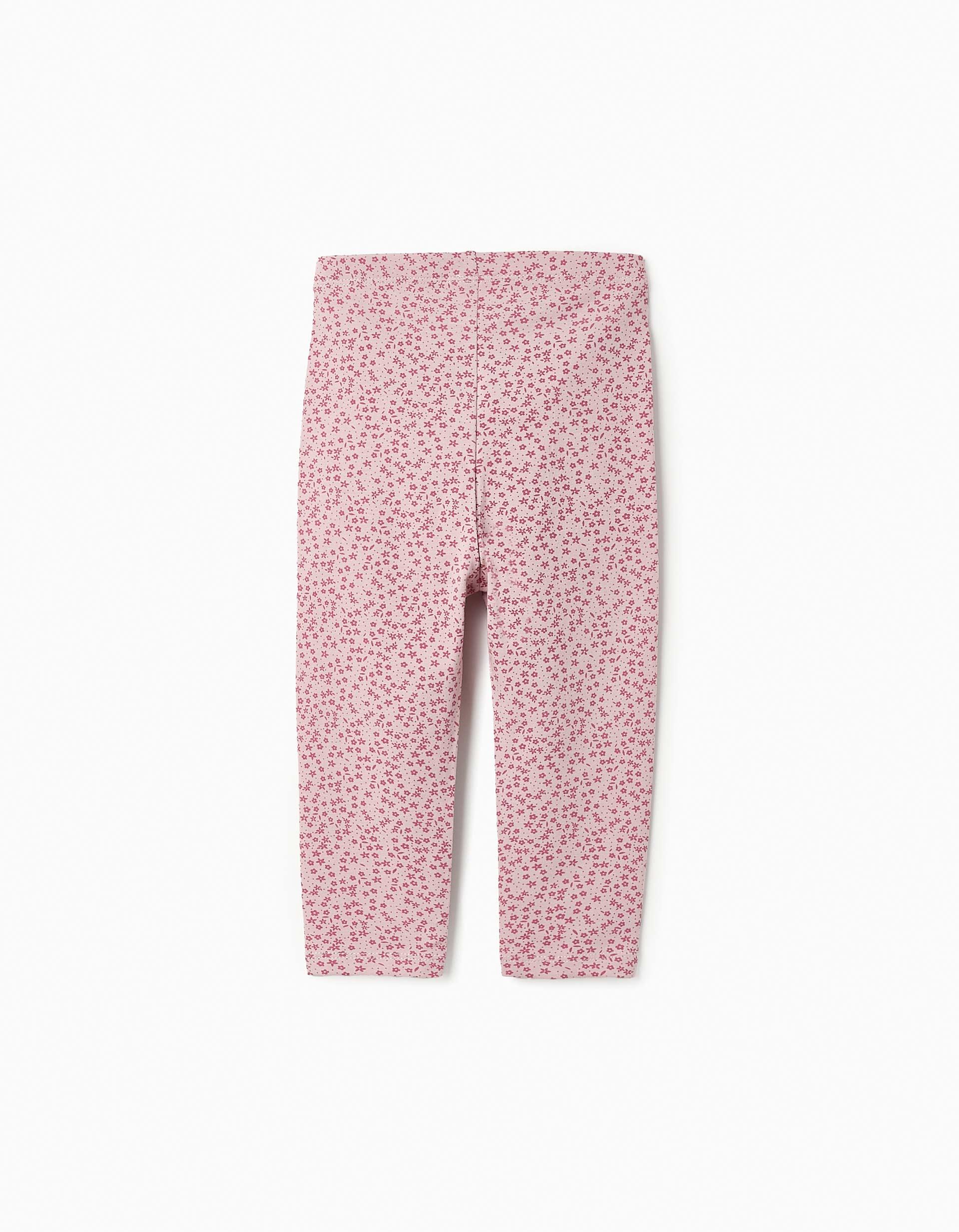 2 Leggings de Algodón para Bebé Niña, Rosa/Floral