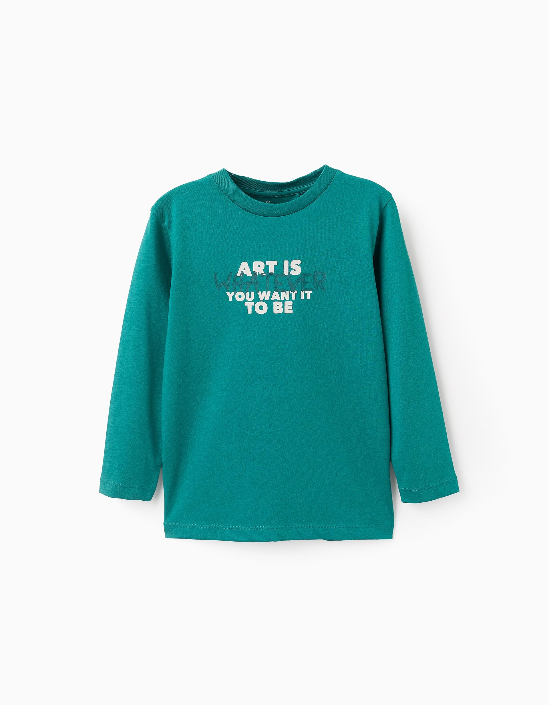 T-shirt à Manches Longues pour Garçon 'Art', Vert