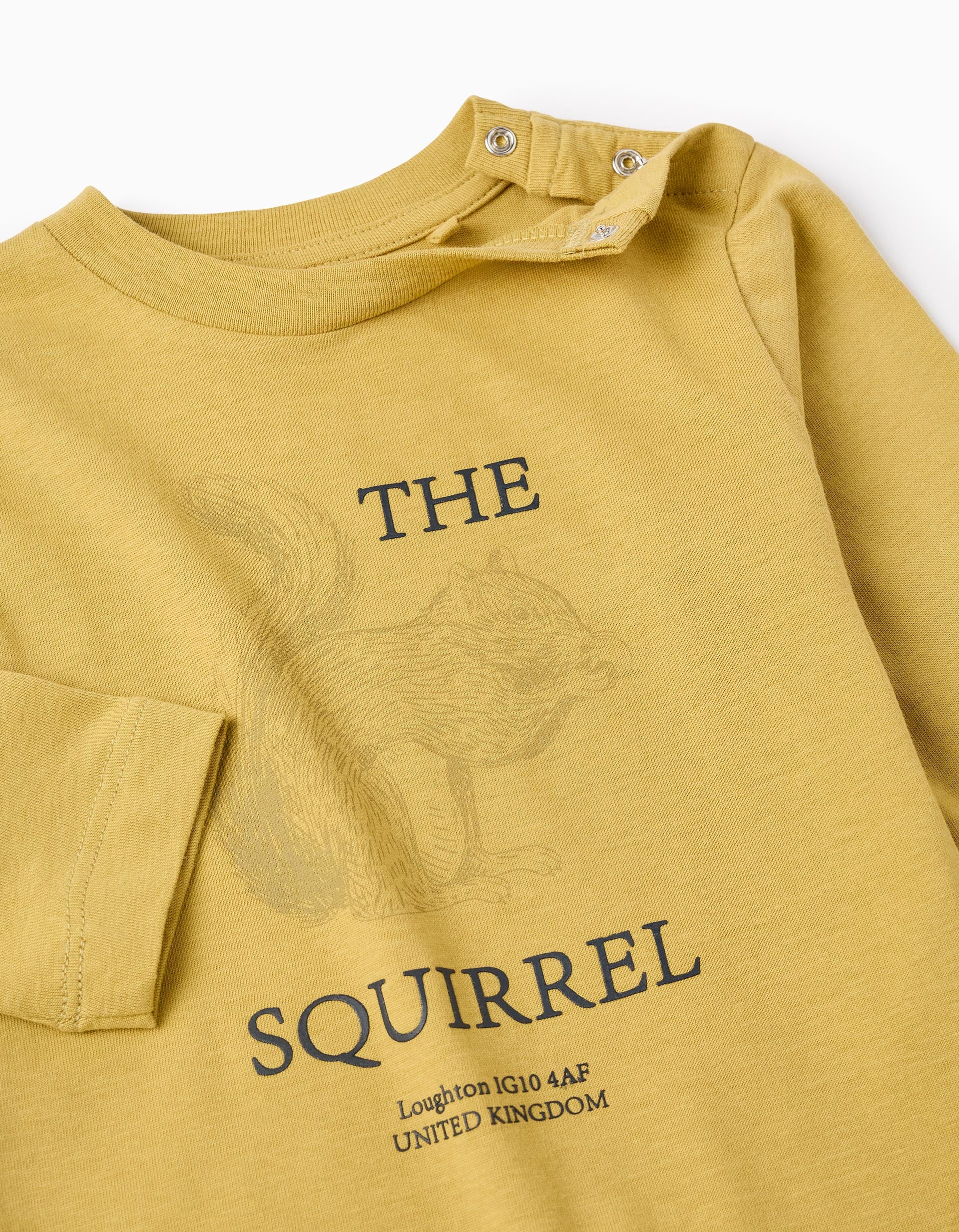 T-shirt à Manches Longues pour Bébé Garçon 'Écureuil', Jaune