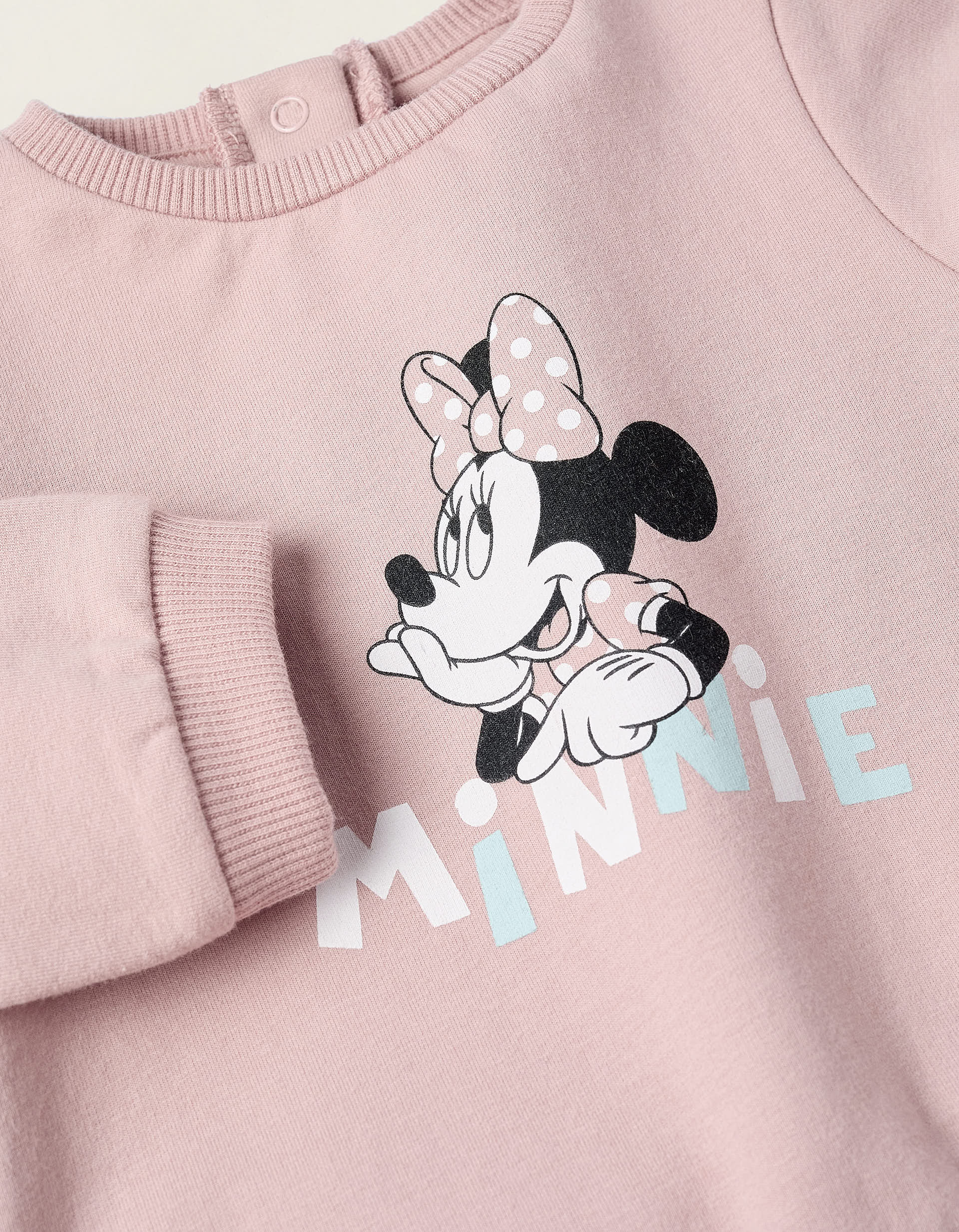 Sweat + Jogpant pour Nouveau-née 'Minnie', Rose/Gris