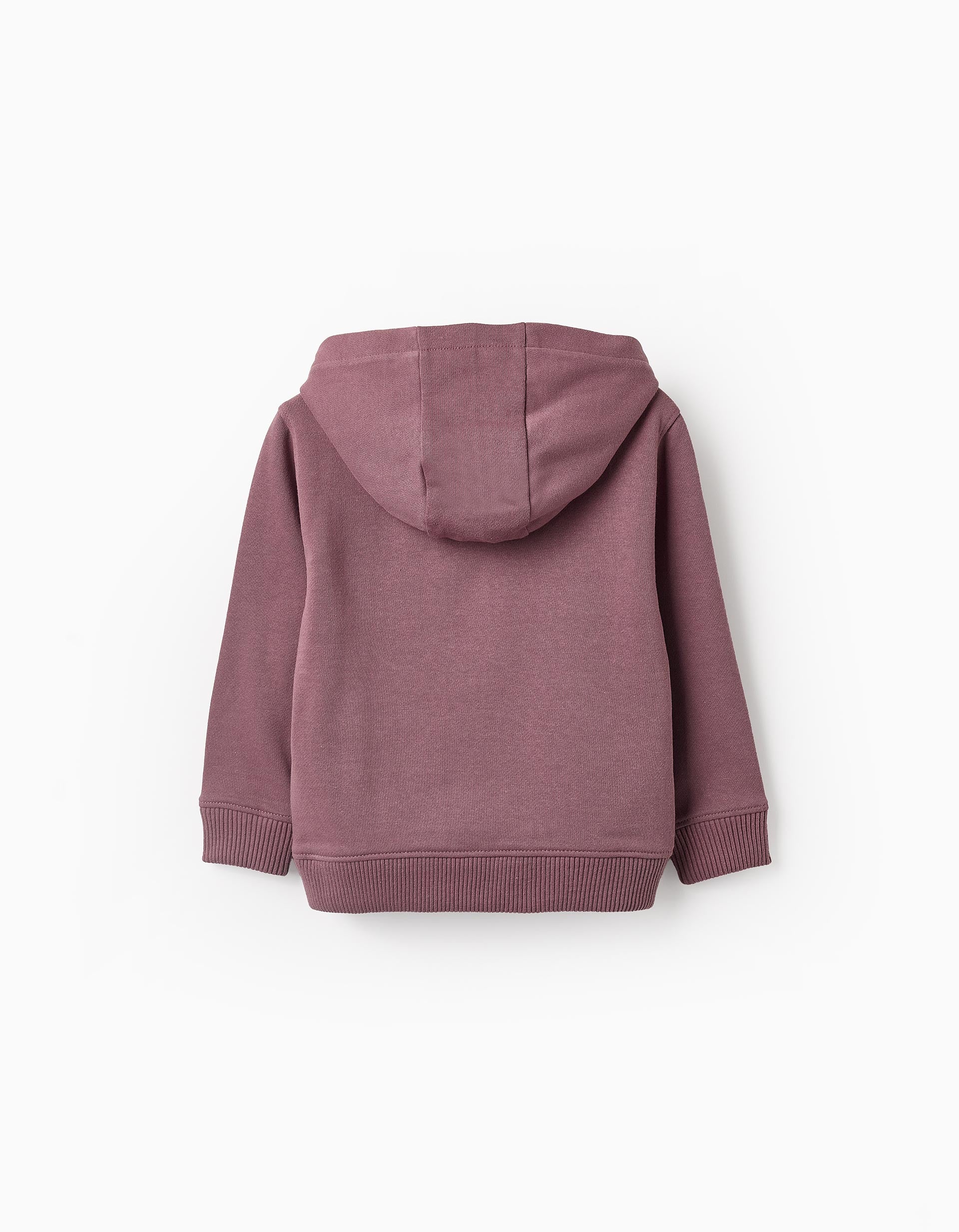 Cotton Hooded Sweatshirt with Pocket for Boys, Mauve