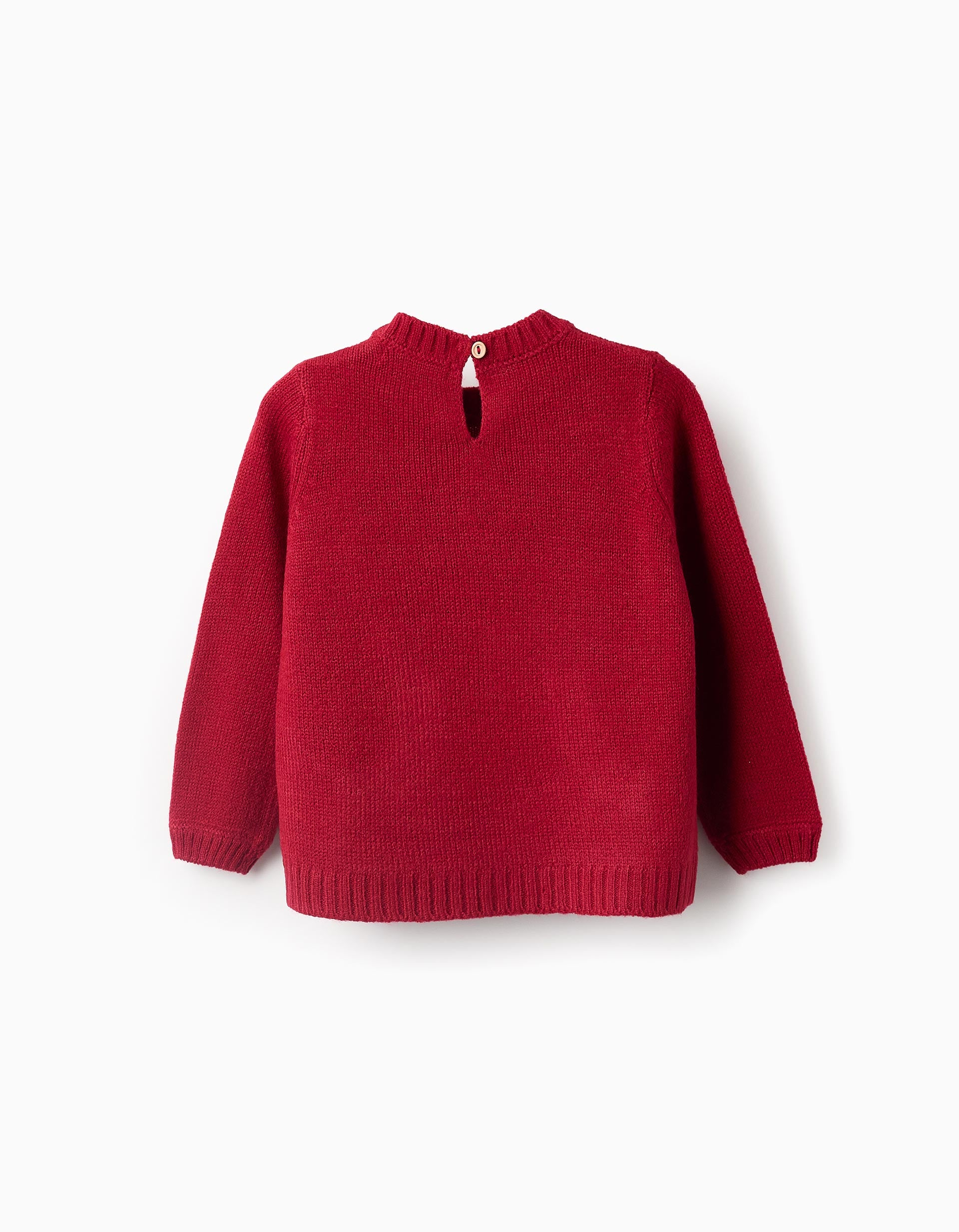 Pull en Maille pour Bébé Fille 'Renne', Rouge