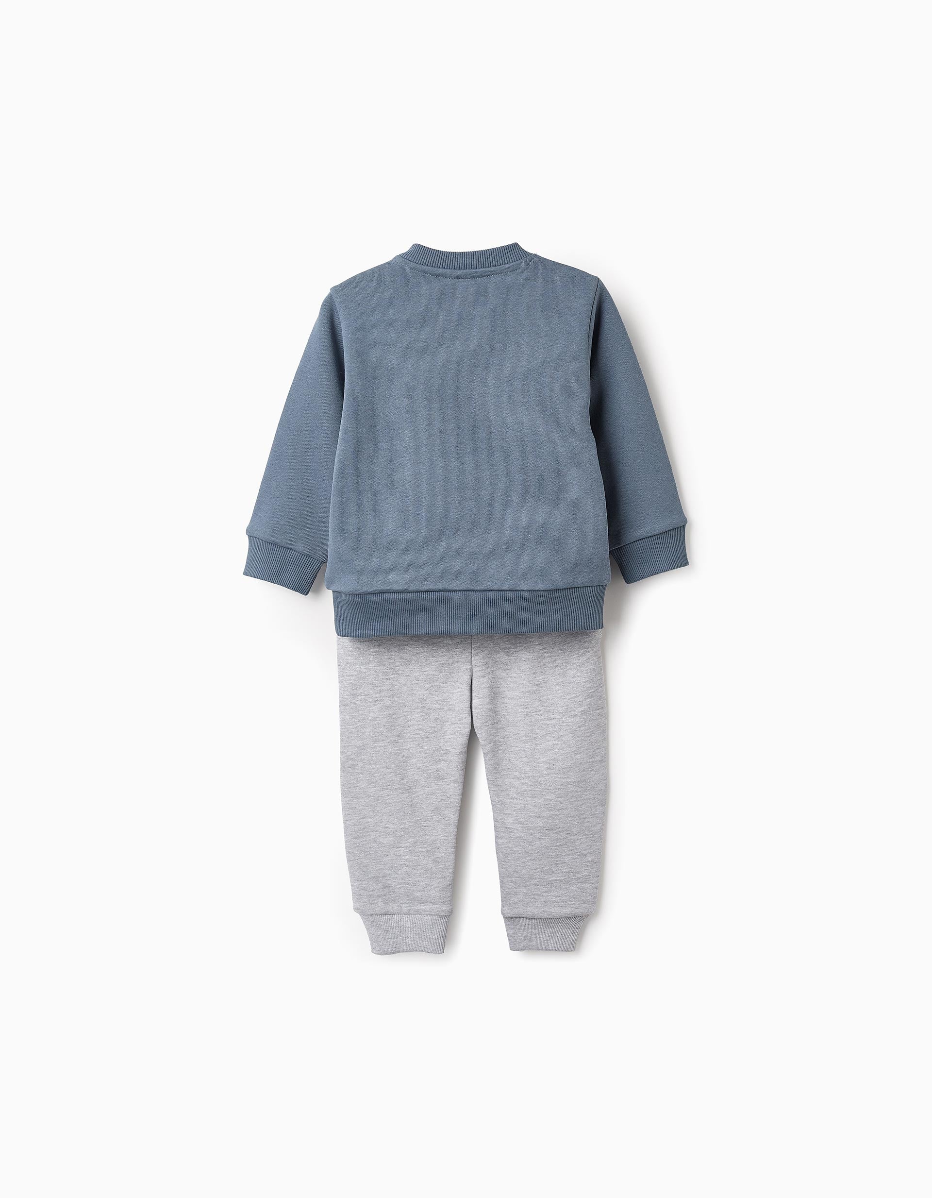 Sweatshirt + Trousers for Baby Boys 'Adventure', Blue/Grey