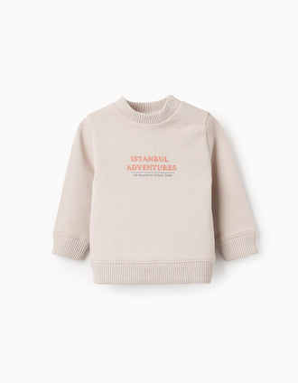 Sudadera de Algodón para Bebé Niño 'Estambul', Beige
