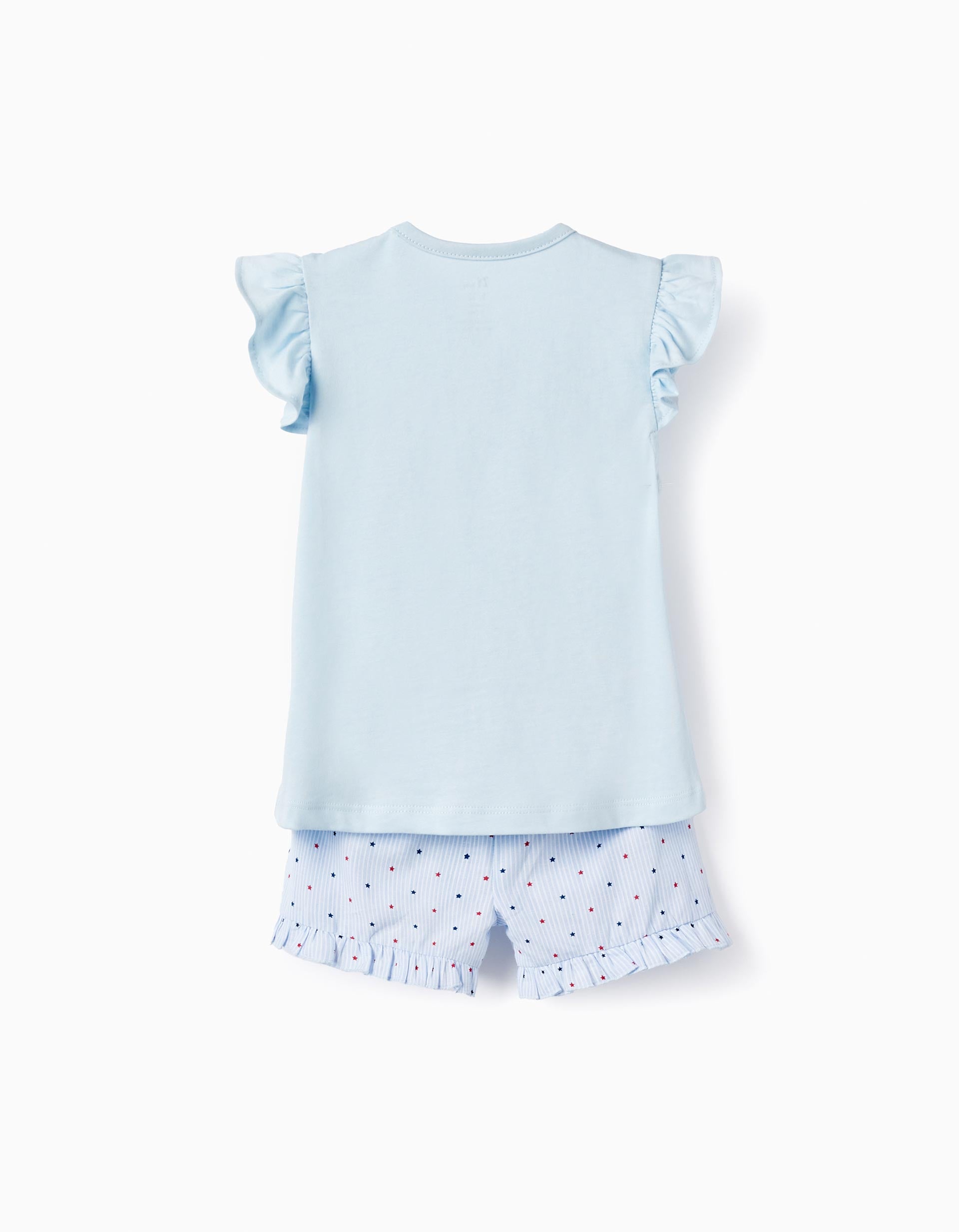 Pijama de Algodón con Estrellas para Bebé Niña, Azul