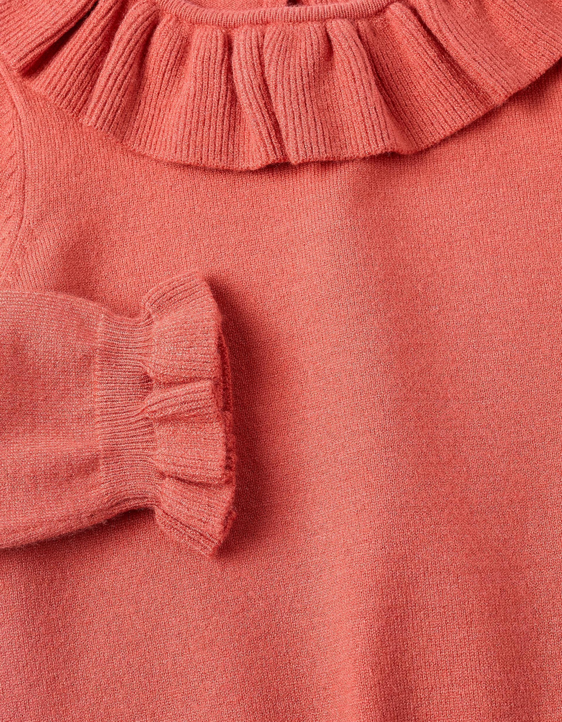 Pull en Maille avec Volants pour Bébé Fille, Orange