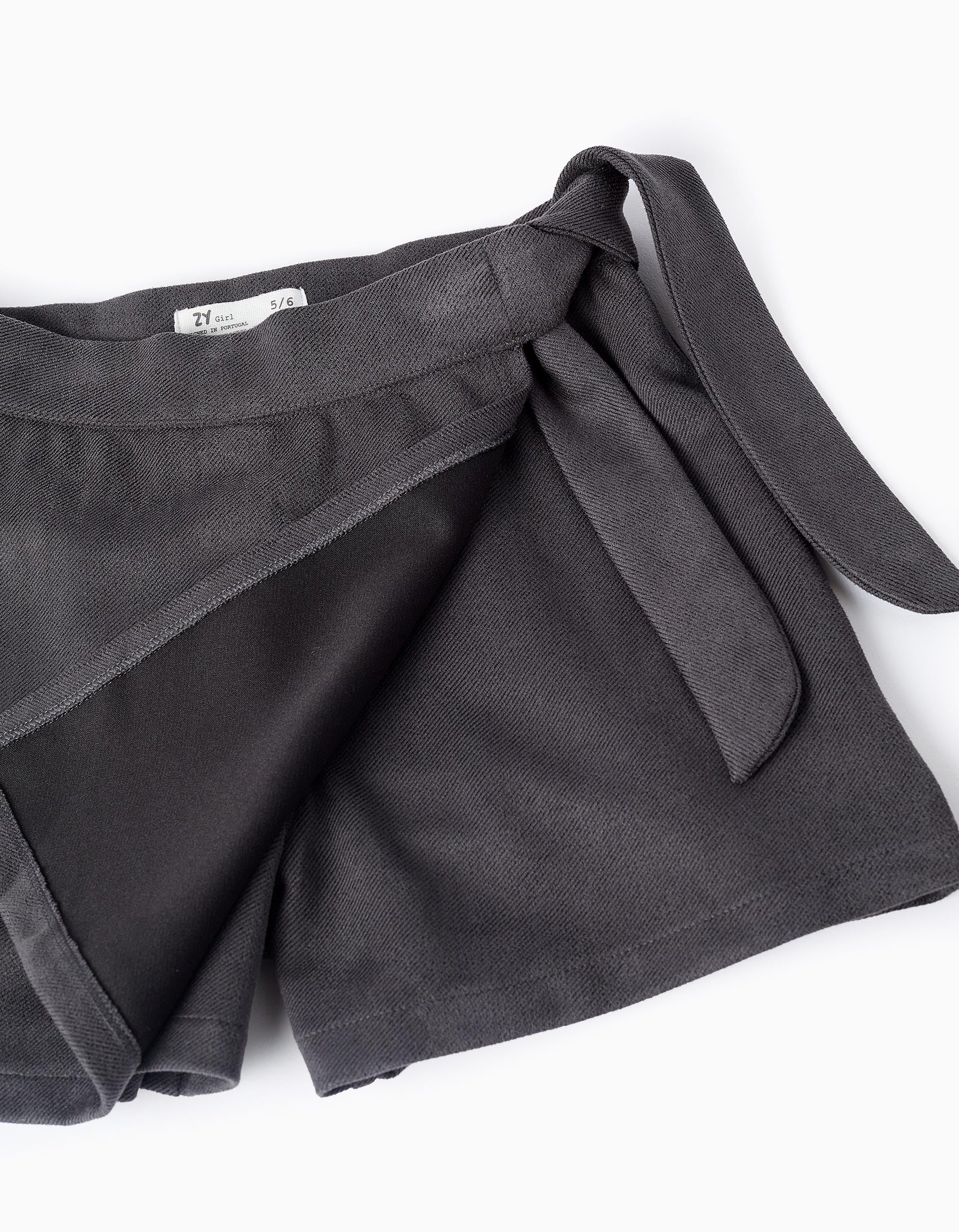 Falda-Pantalón de Terciopelo para Niña, Gris