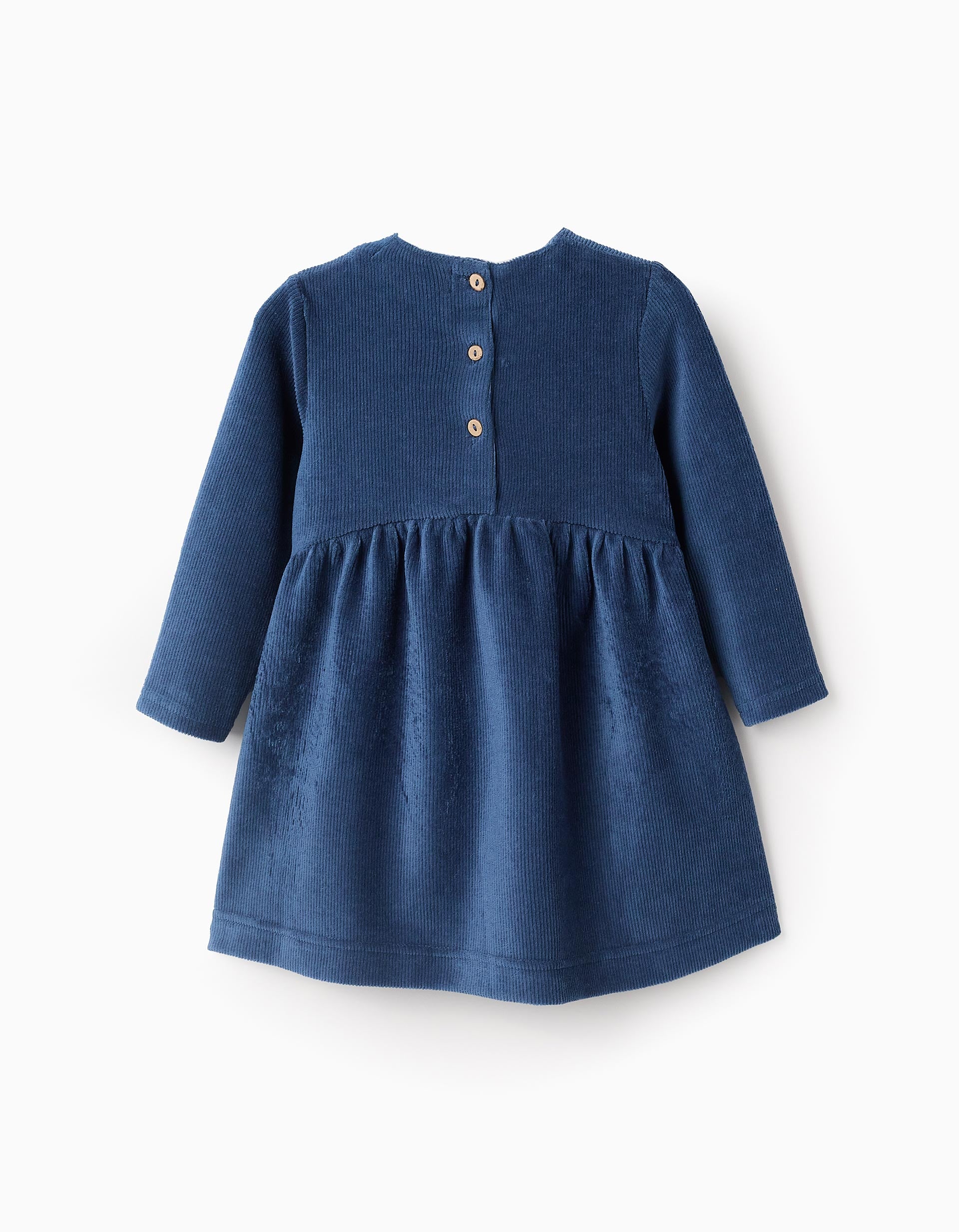 Vestido de Bombazine para Bebé Menina, Azul