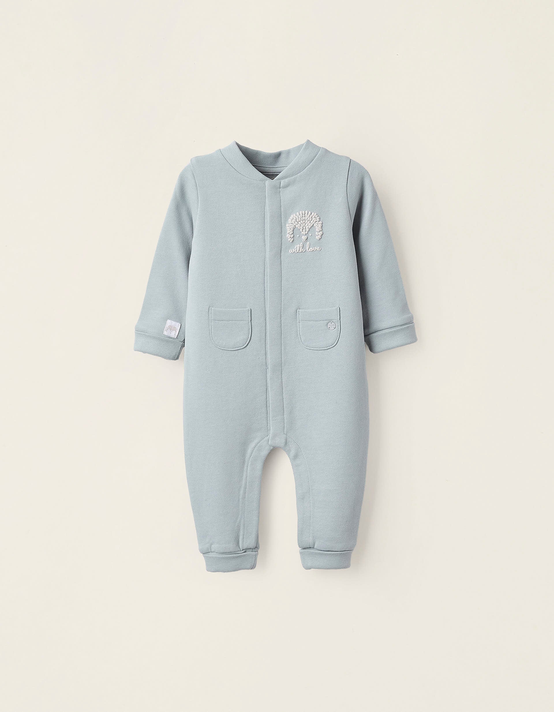 Babygrow sem Pés Cardado para Recém-Nascido 'Ouriço', Azul