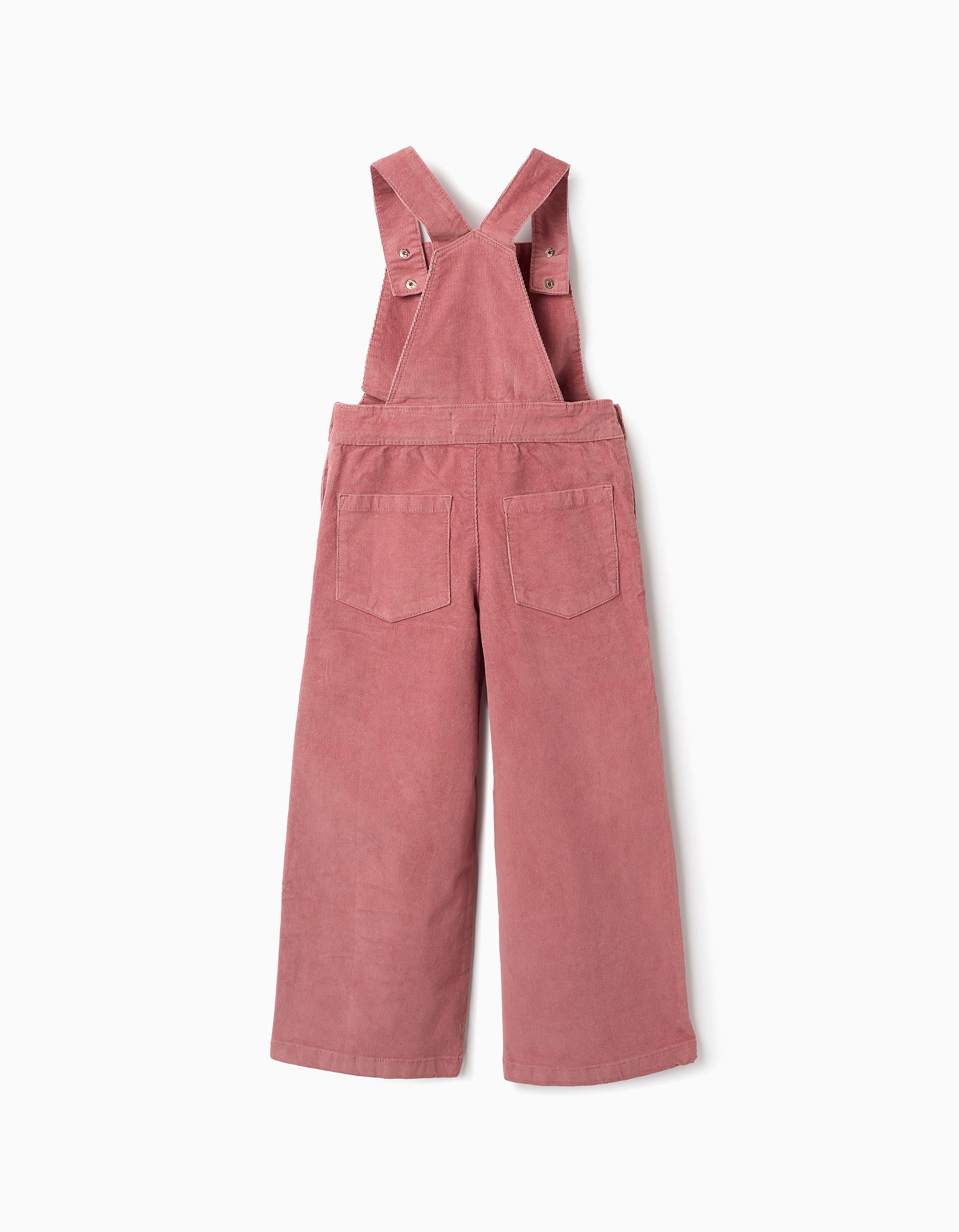 Jardineiras de Bombazine para Menina 'Wide Leg', Rosa