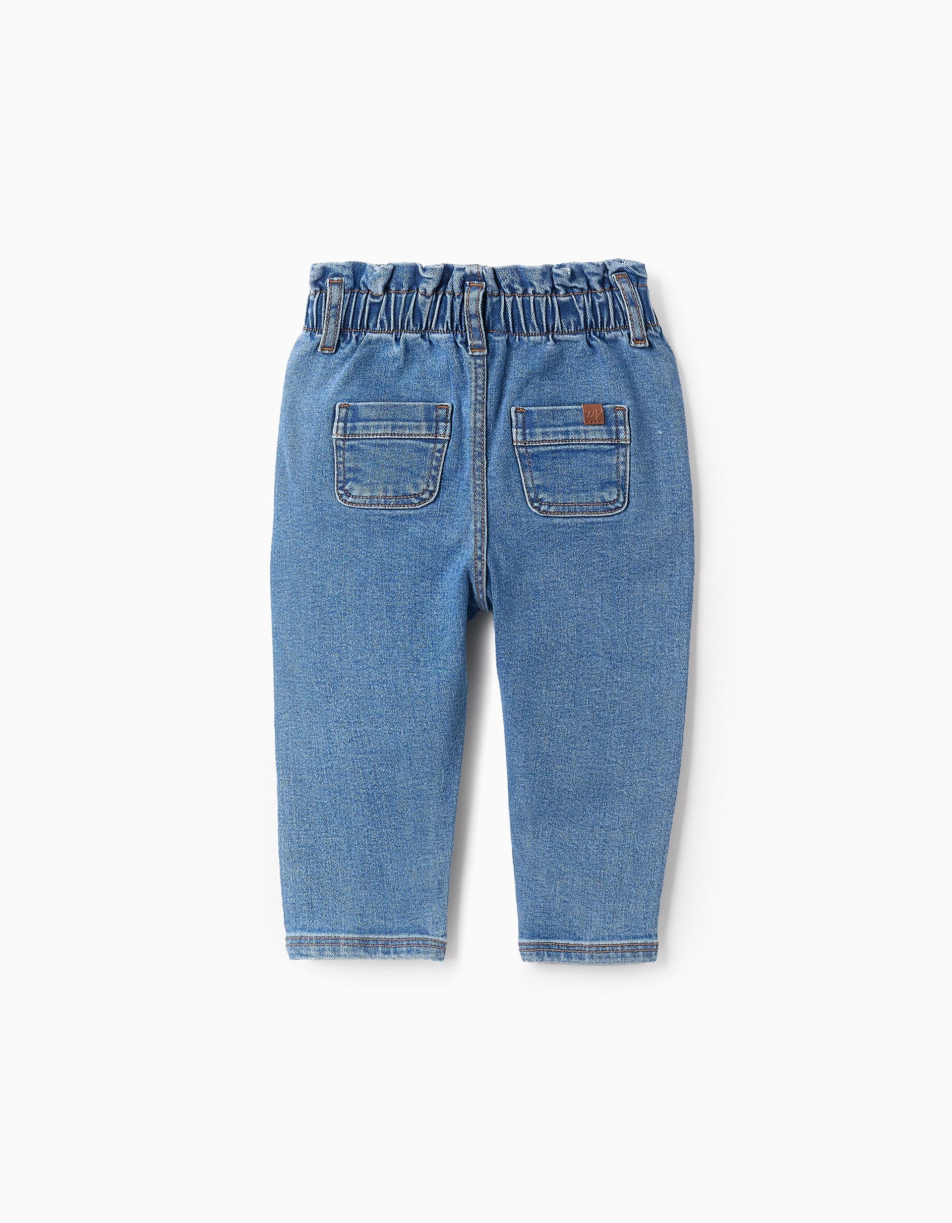 Denim Trousers for Baby Girls 'Paperbag', Blue