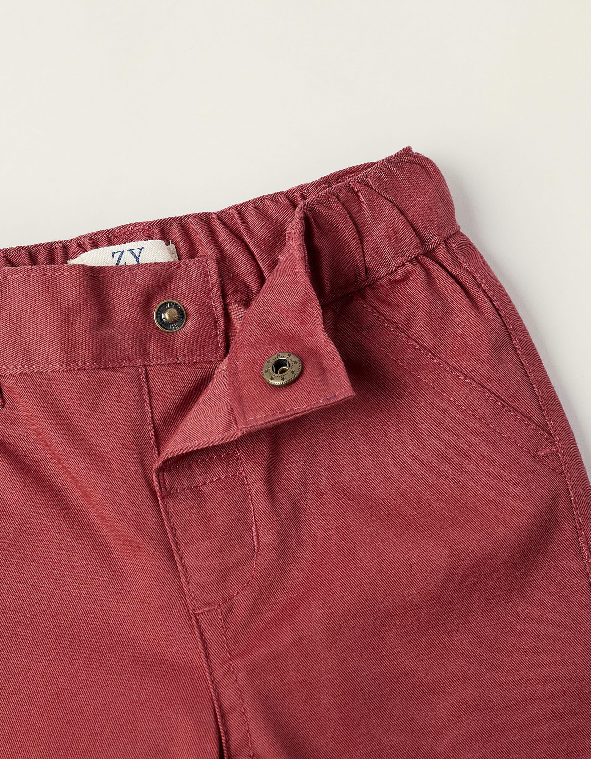 Chino Trousers for Newborn Boys, Dark Orange