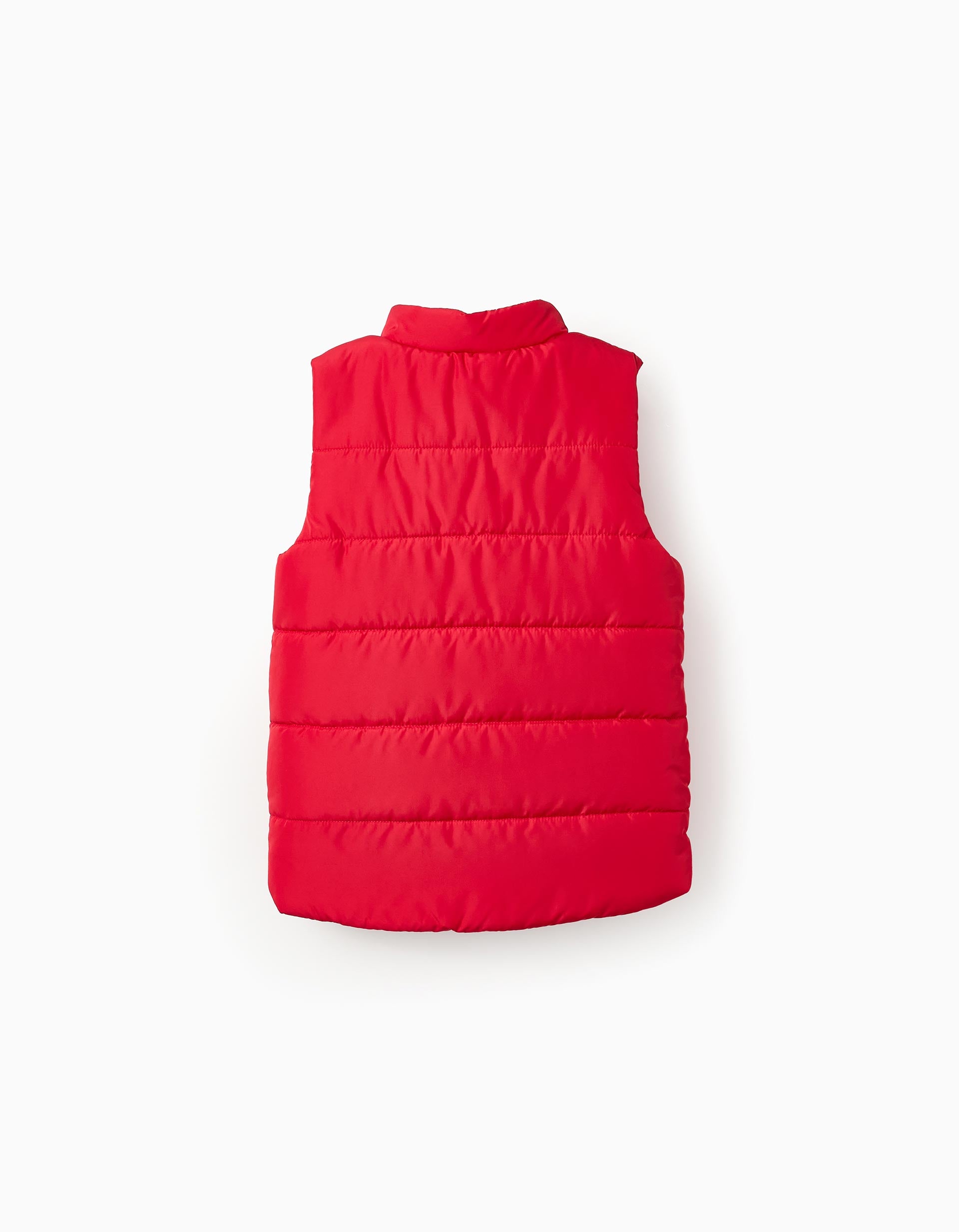 Padded Gilet with Polar Lining for Boys, Red