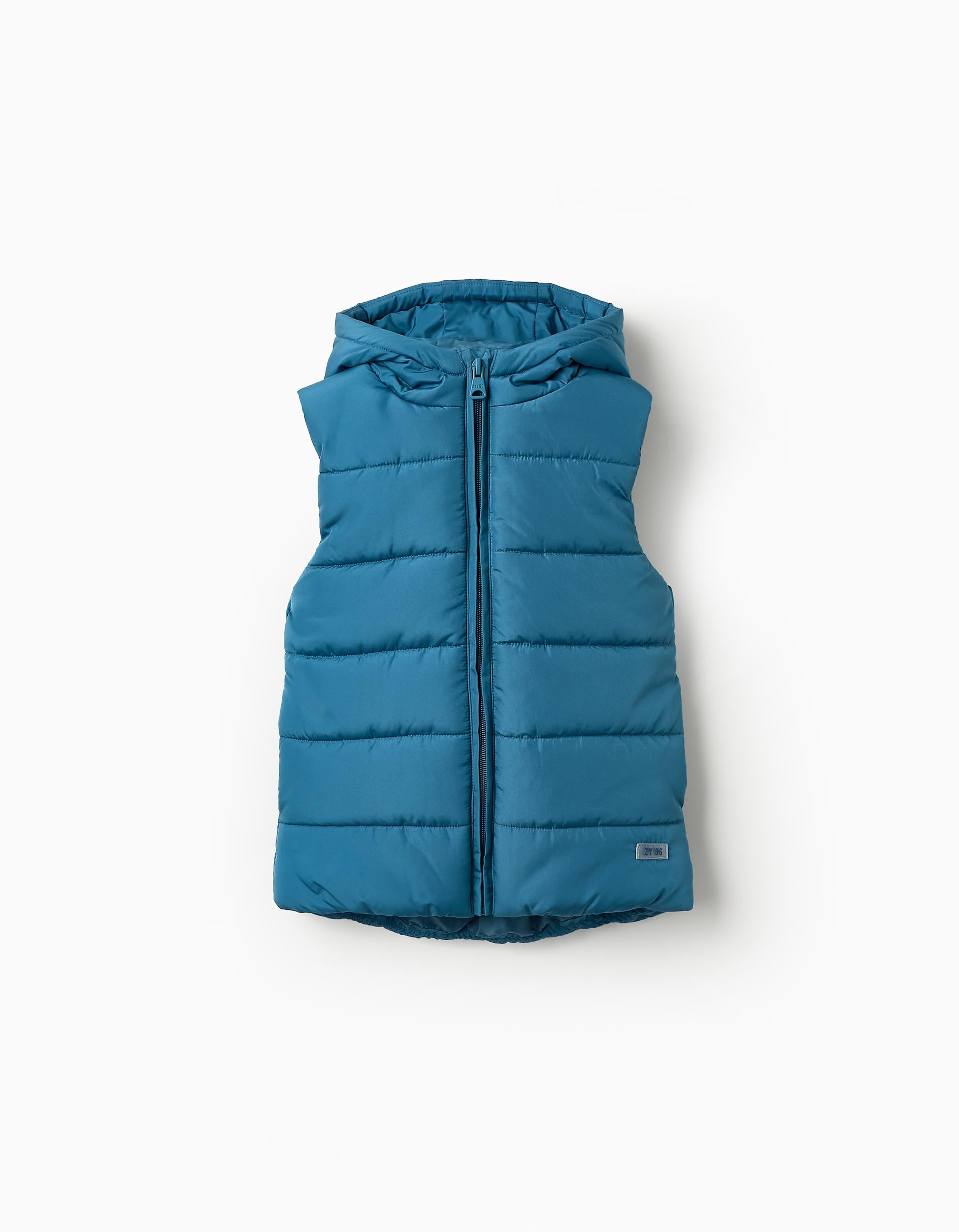 Gilet Matelassé avec Capuche pour Garçon, Turquoise