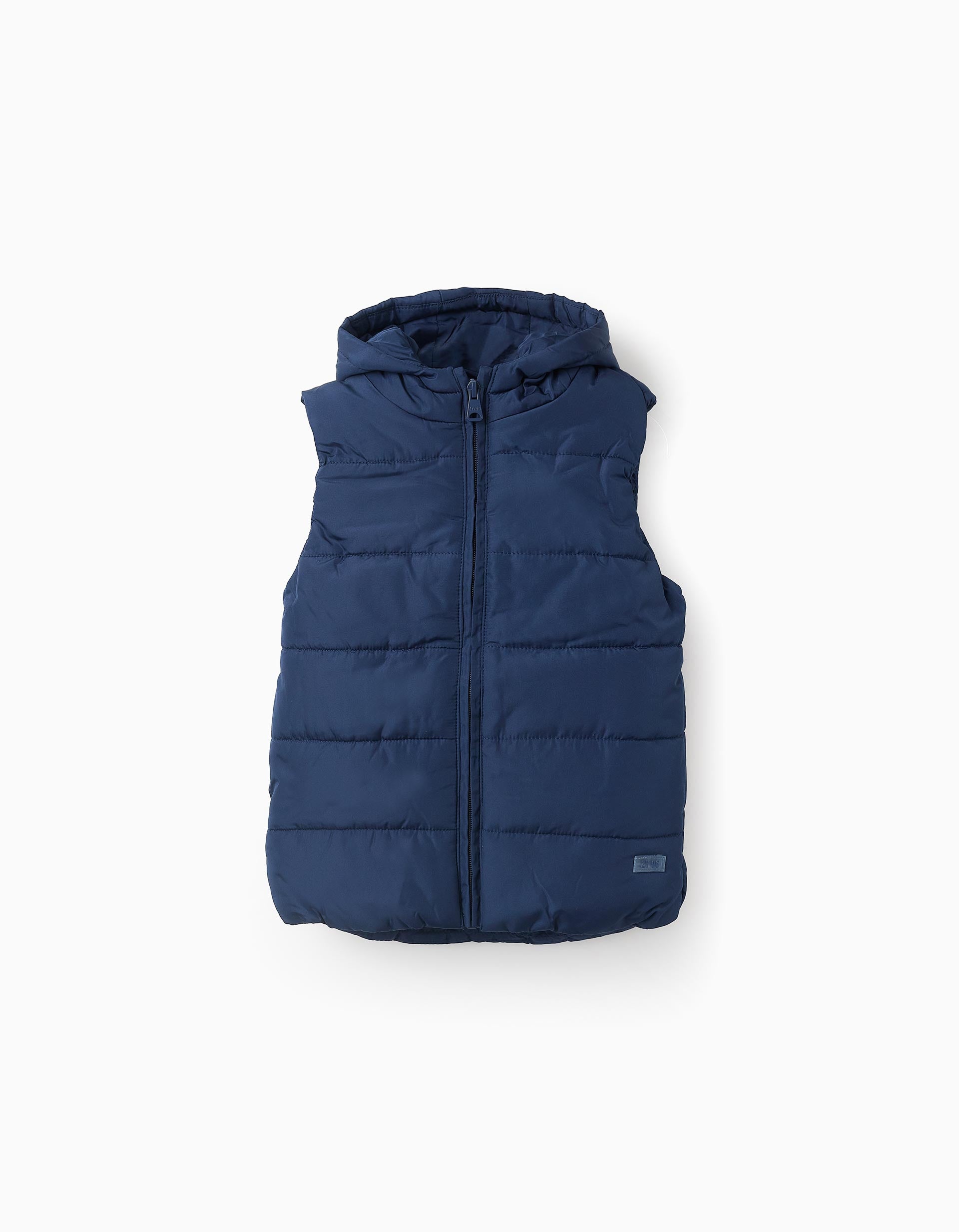 Padded Hooded Gilet for Boys, Dark Blue