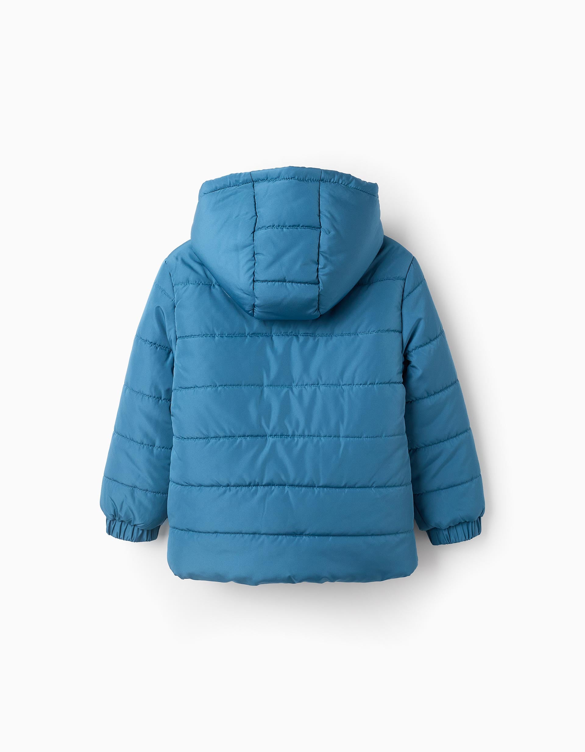 Padded Hooded Jacket for Boys, Turquoise