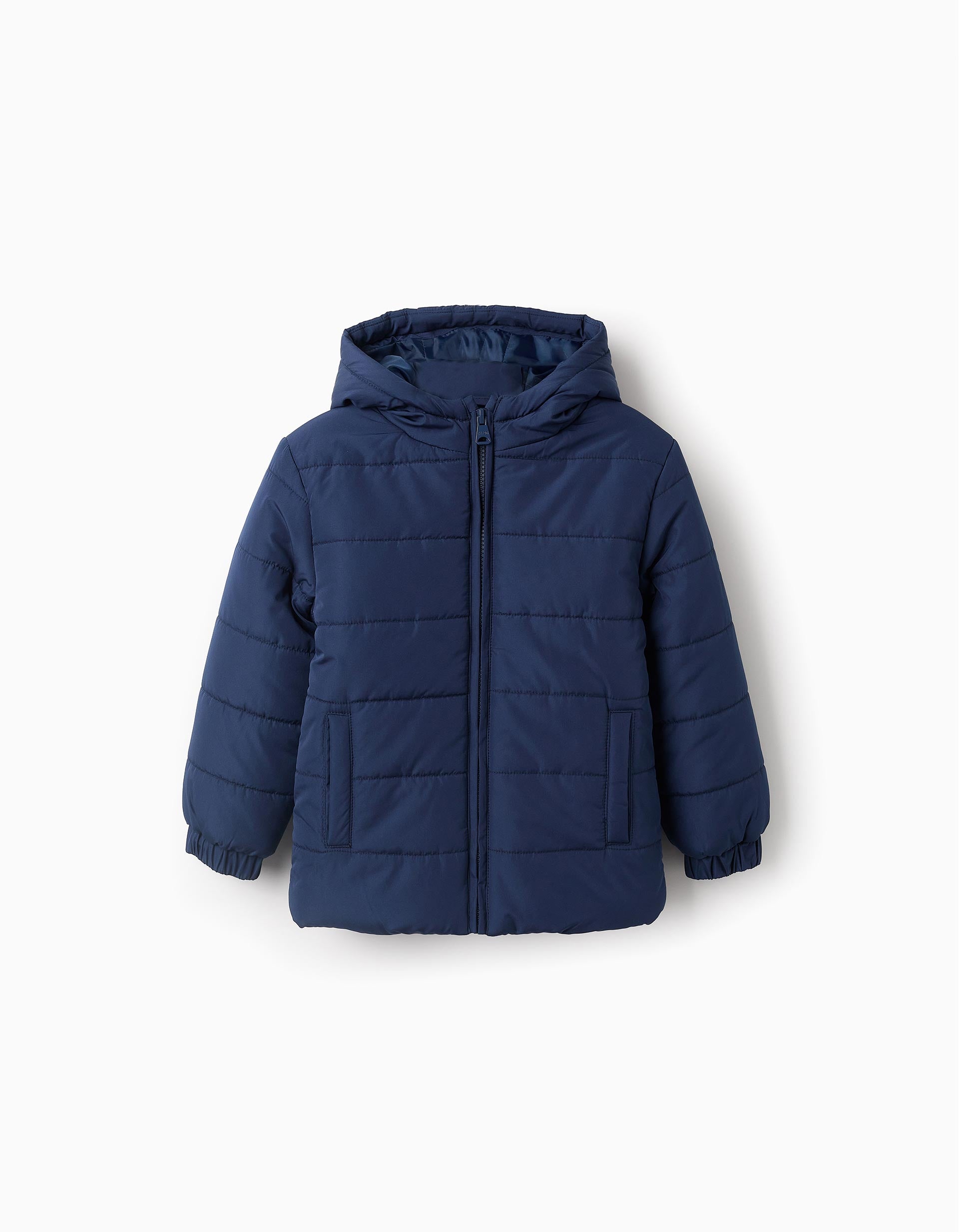 Padded Hooded Jacket for Boys, Dark Blue