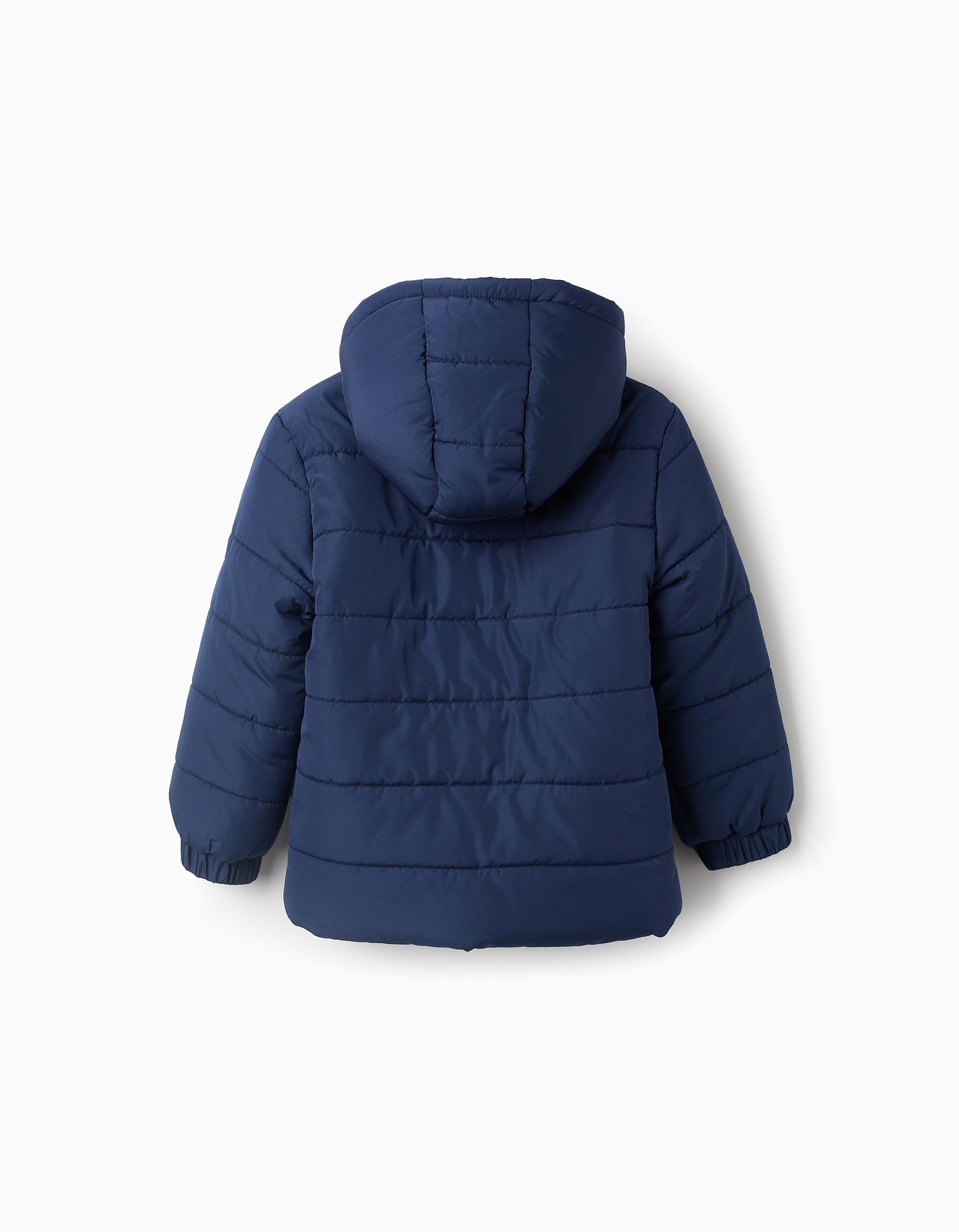 Padded Hooded Jacket for Boys, Dark Blue