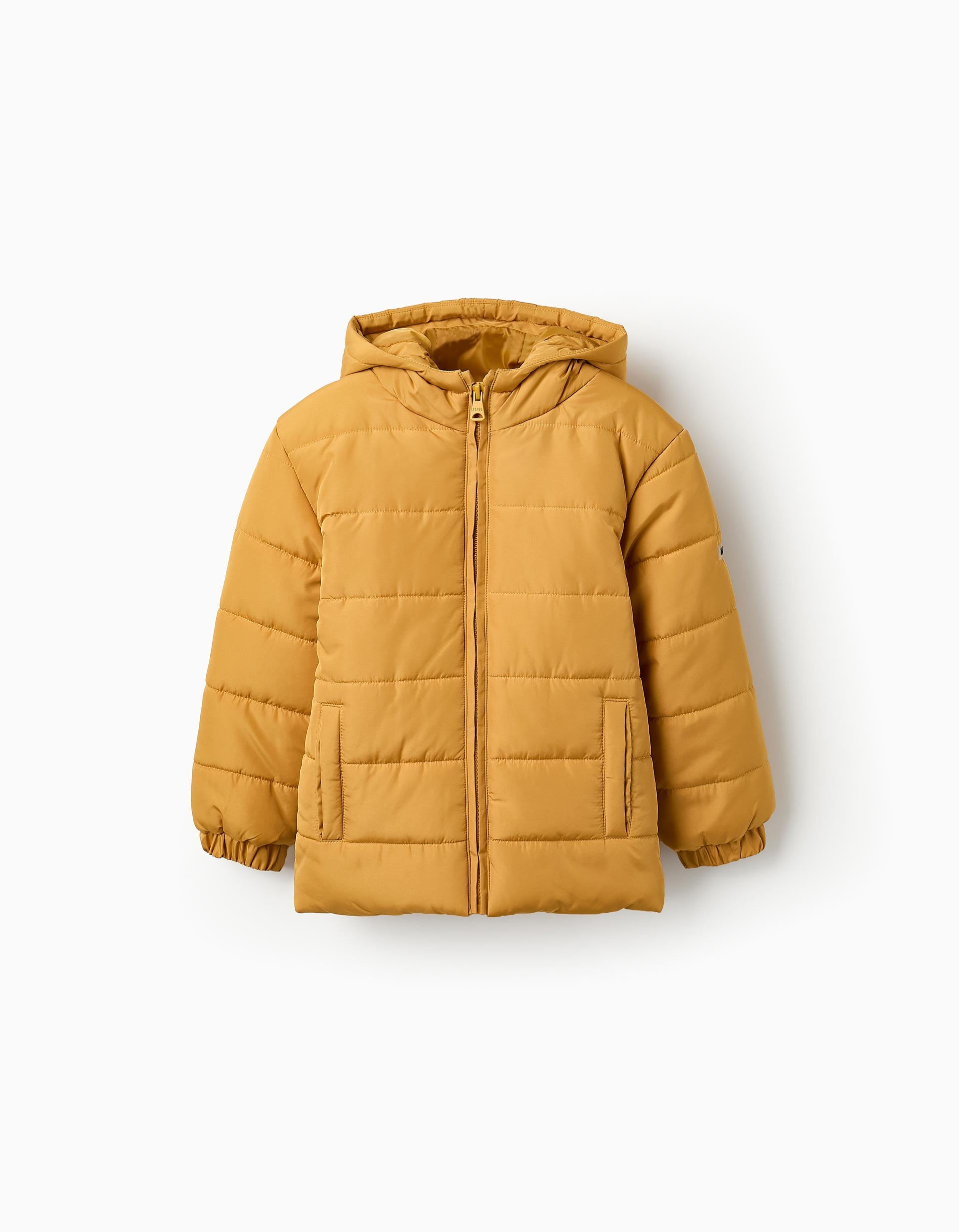 Chaqueta Acolchada con Capucha para Niño, Amarillo