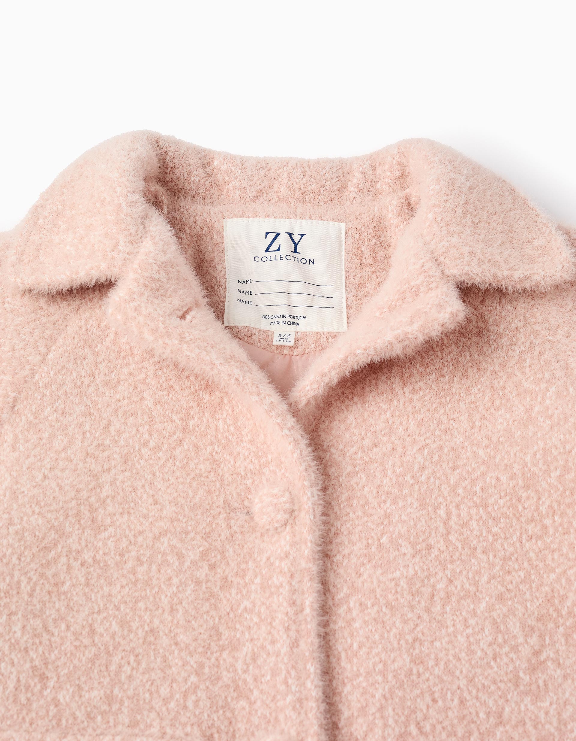 Fluffy Coat for Girls, Pink