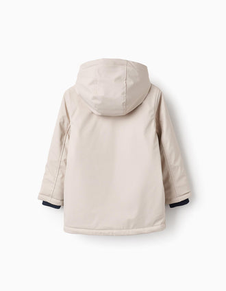 Parka Matelassée en Caoutchouc pour Garçon, Beige