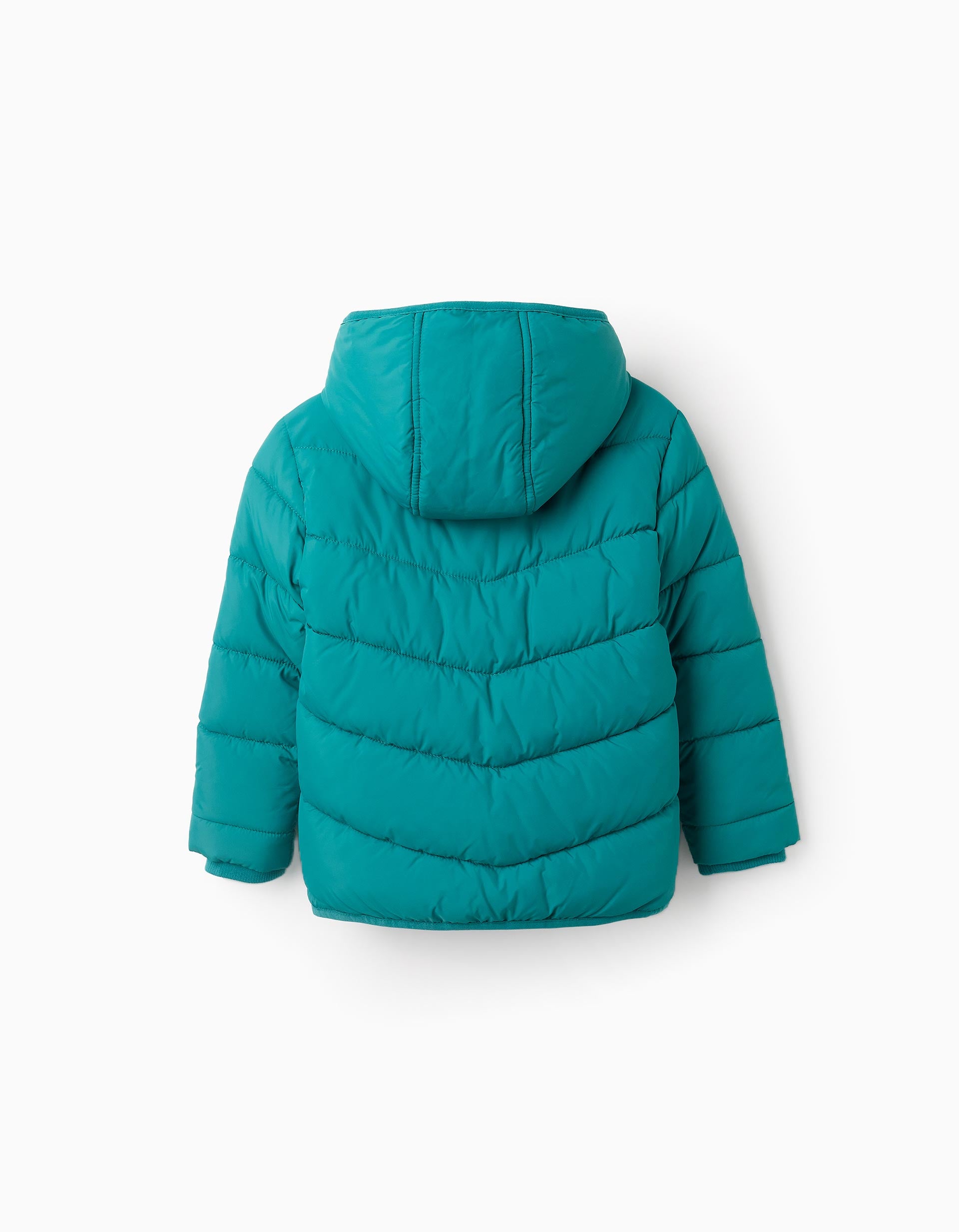 Hooded Puffer for Boys, Turquoise