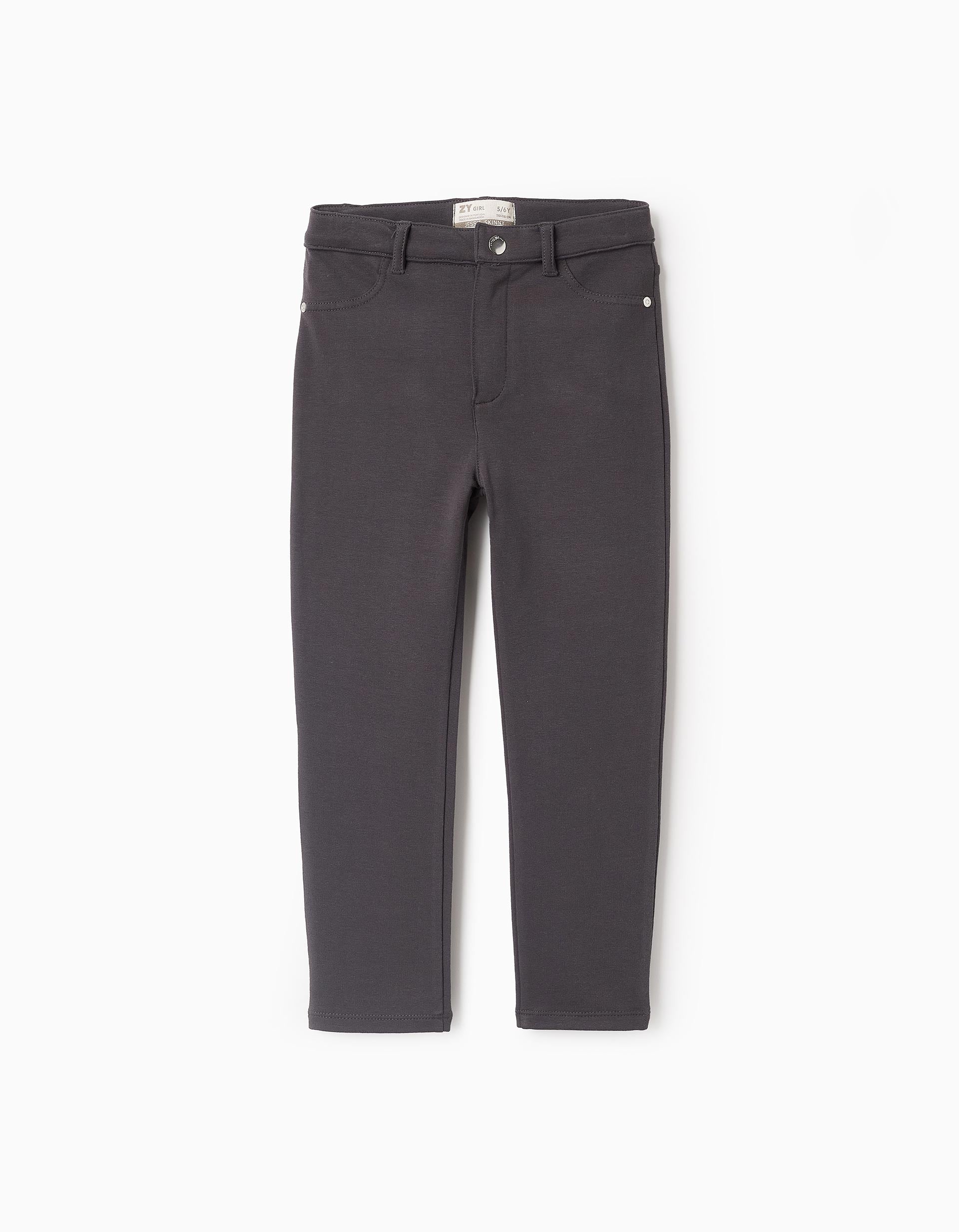 Jegging Perchado para Niña 'Skinny', Gris Oscuro