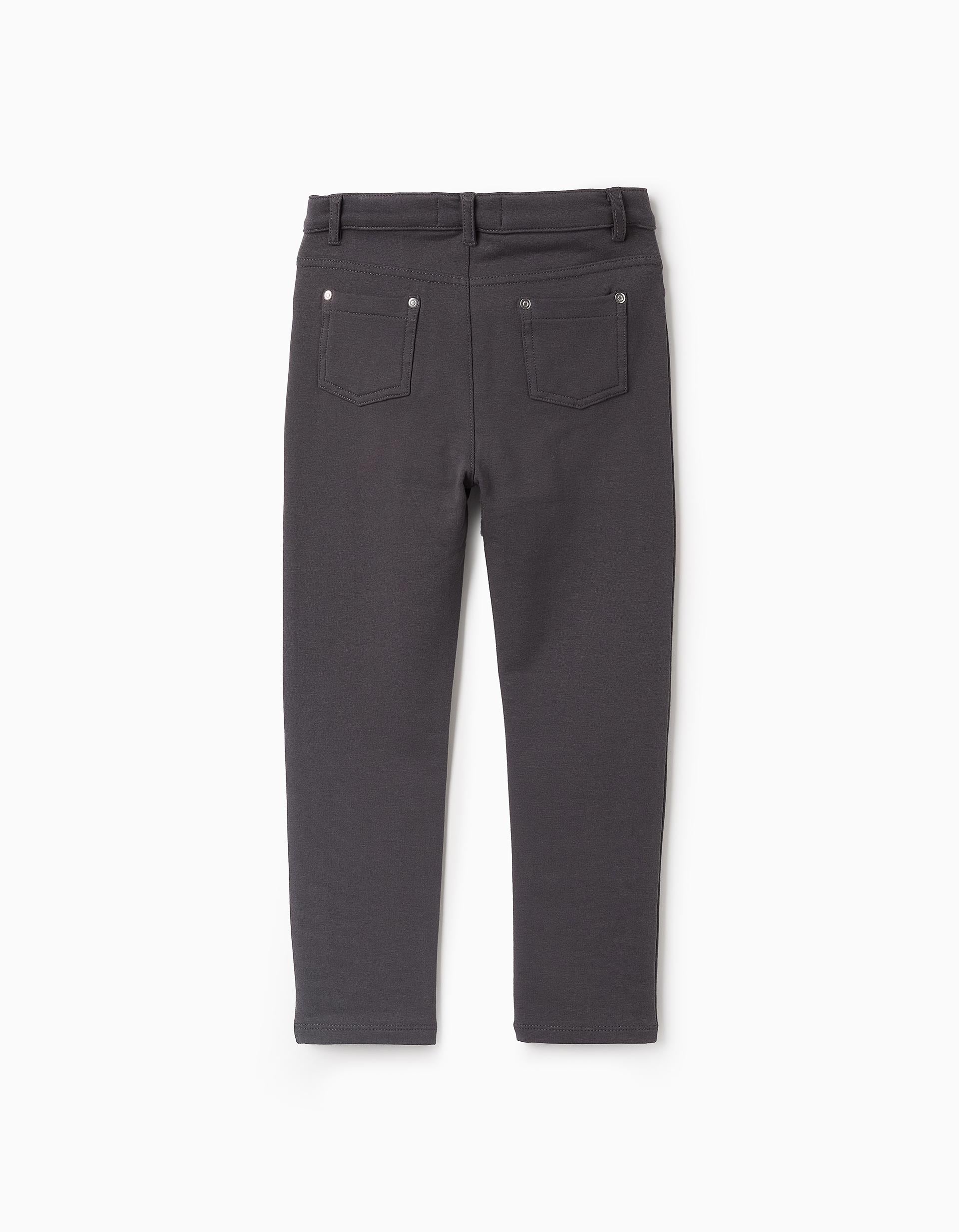 Jegging Perchado para Niña 'Skinny', Gris Oscuro