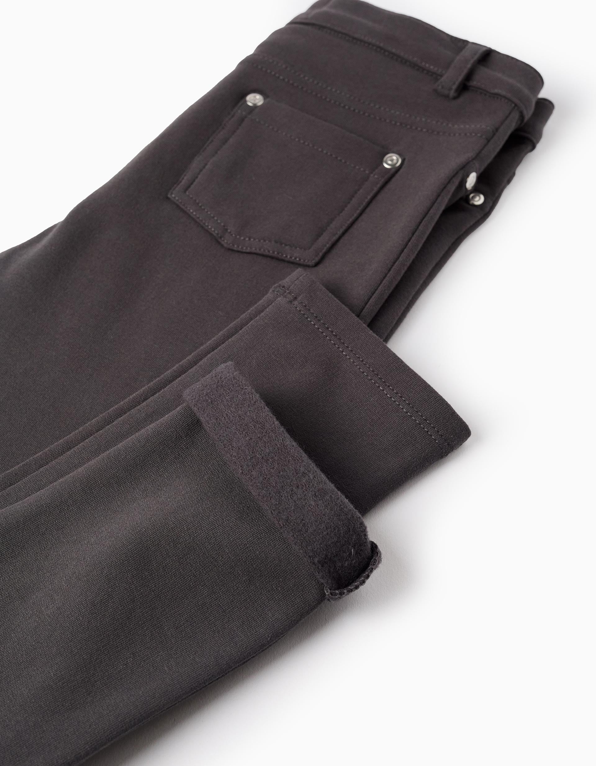 Jegging Perchado para Niña 'Skinny', Gris Oscuro